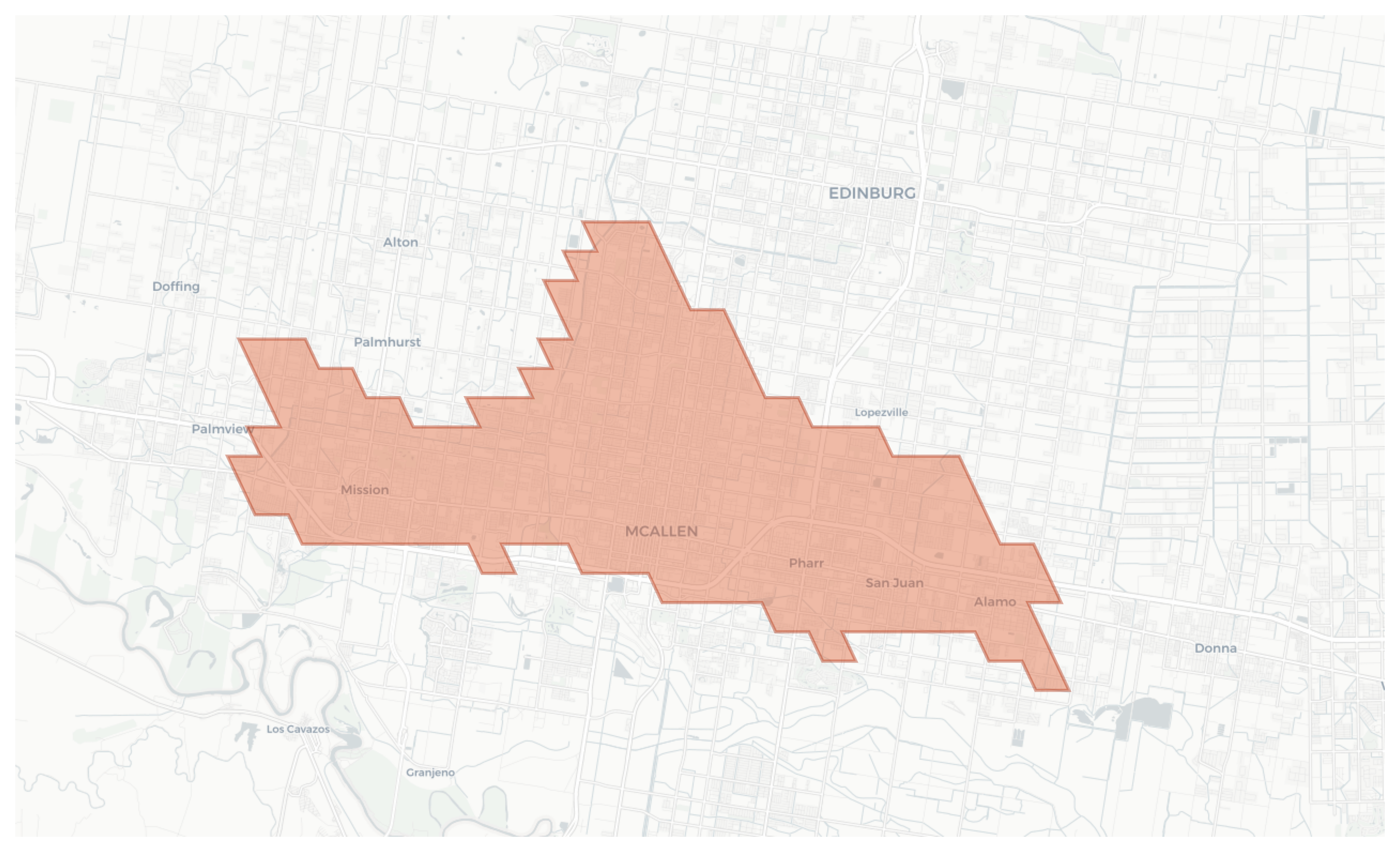 McAllen geographic map
