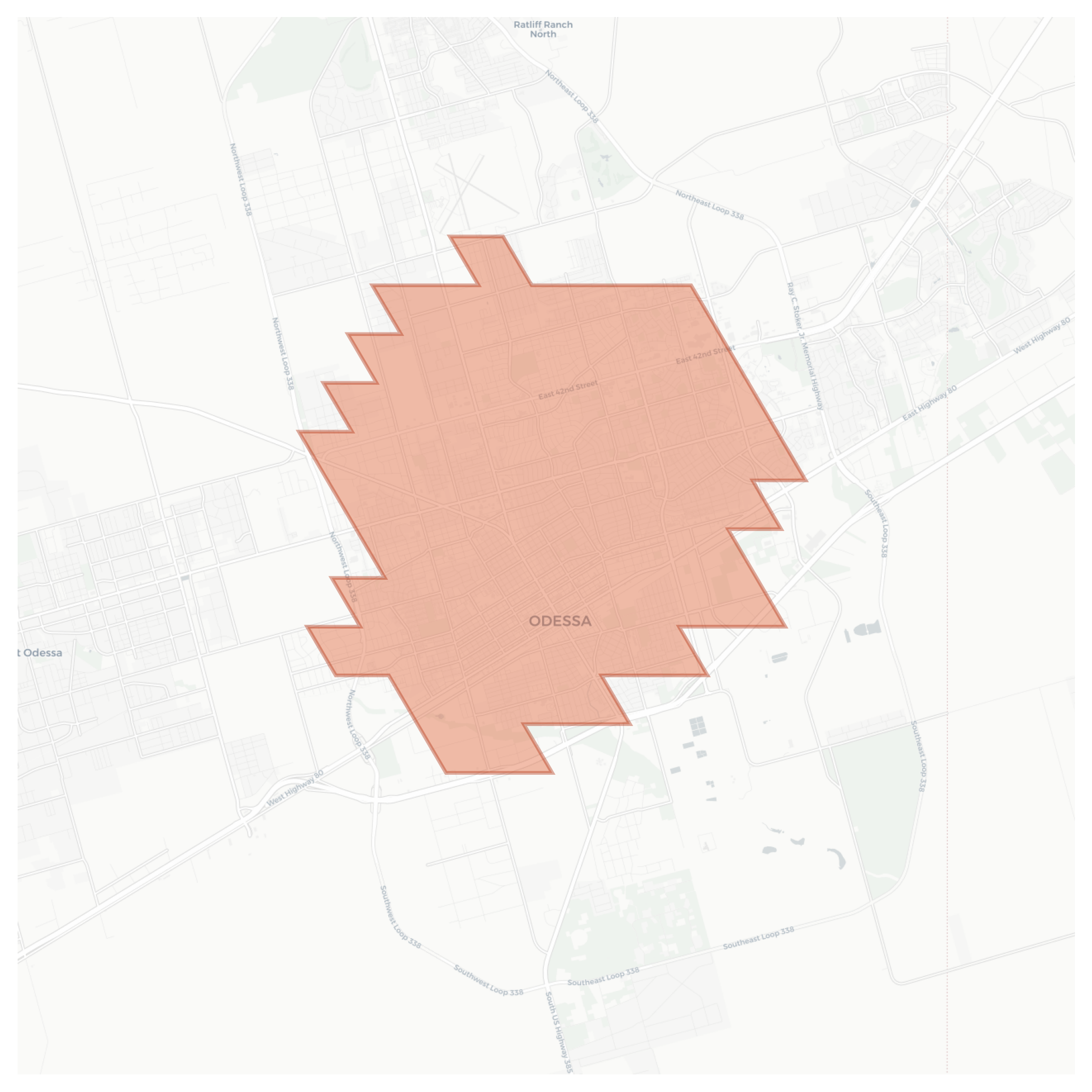 Odessa geographic map