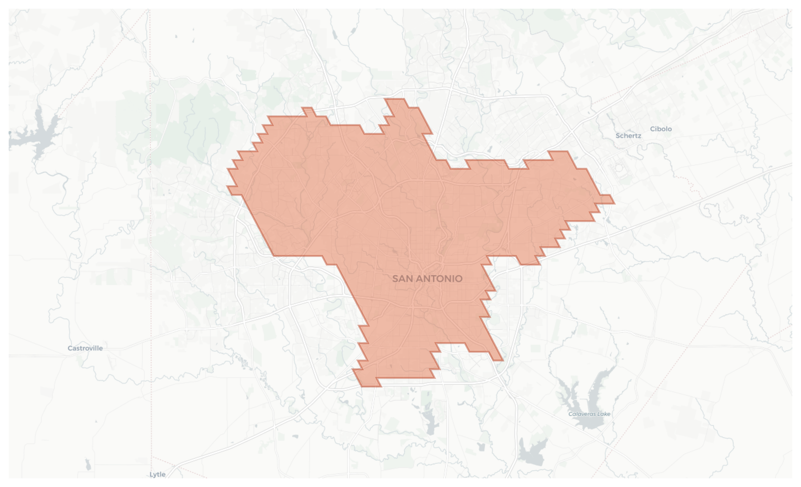 San Antonio geographic map