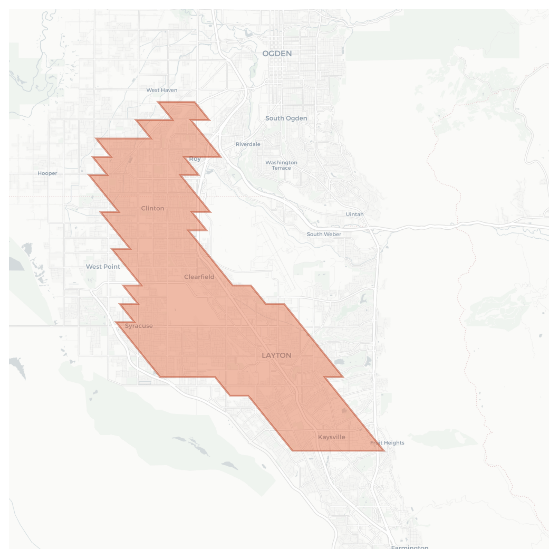 Layton geographic map