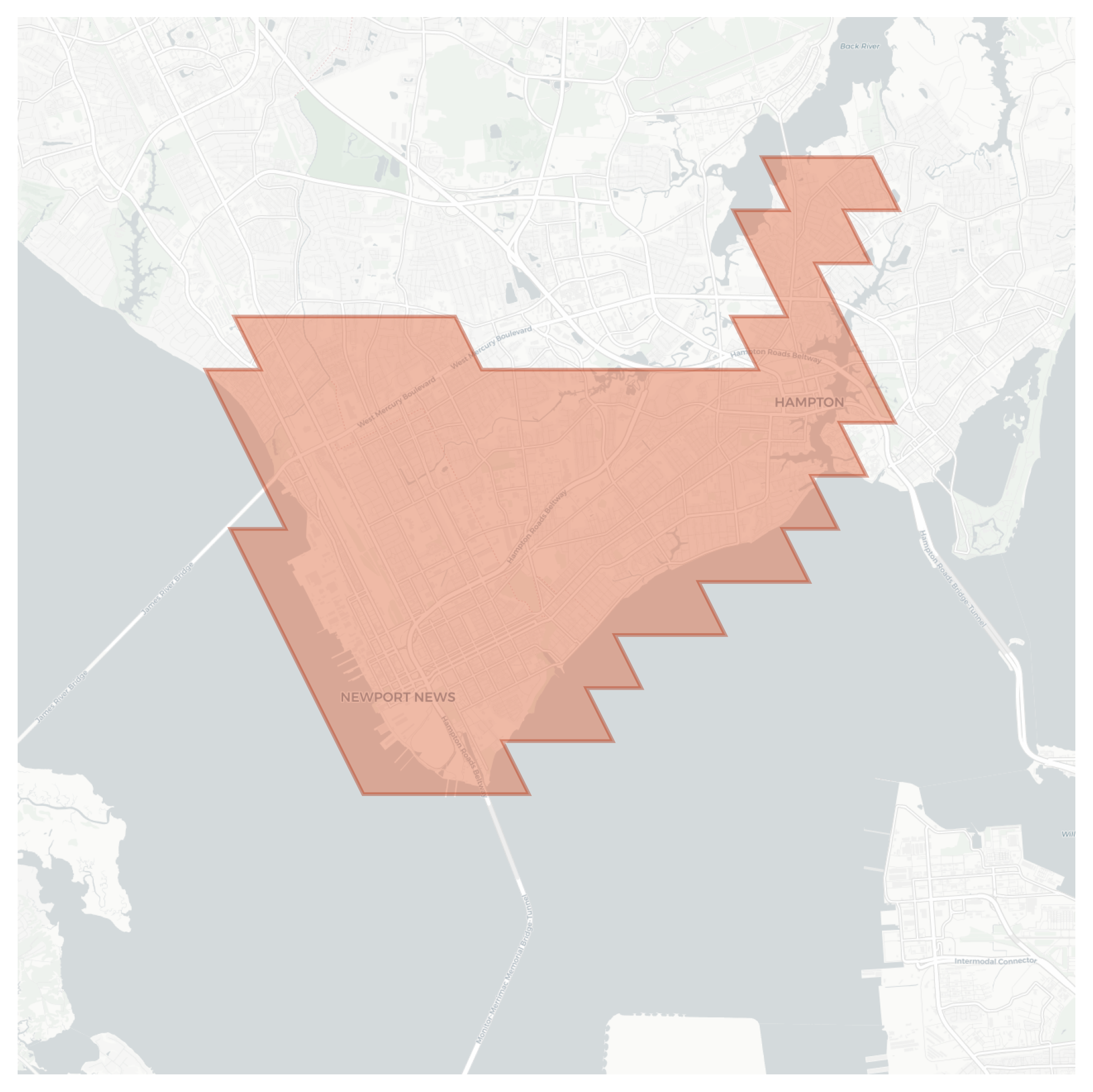 Newport News geographic map