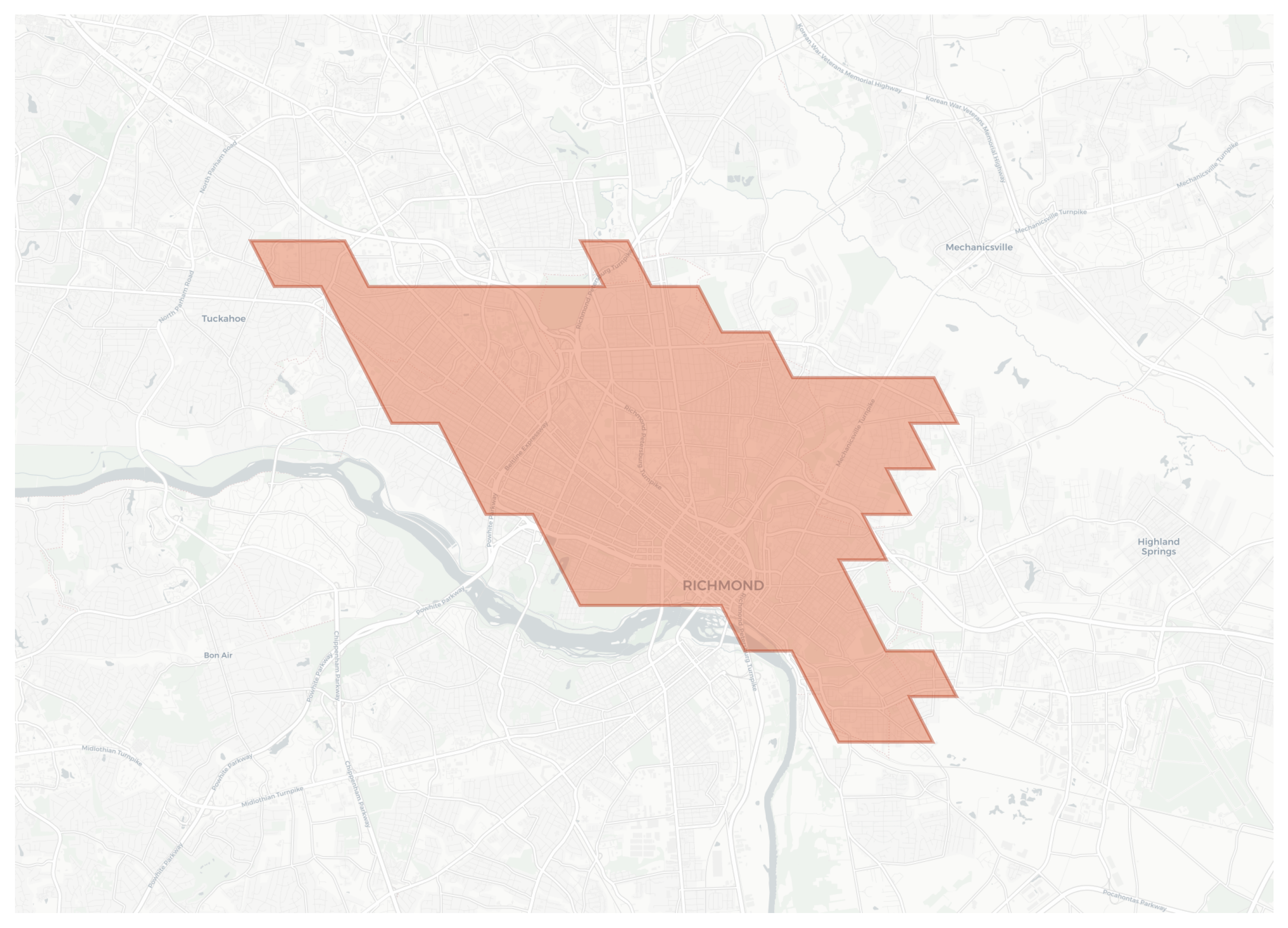 Richmond geographic map