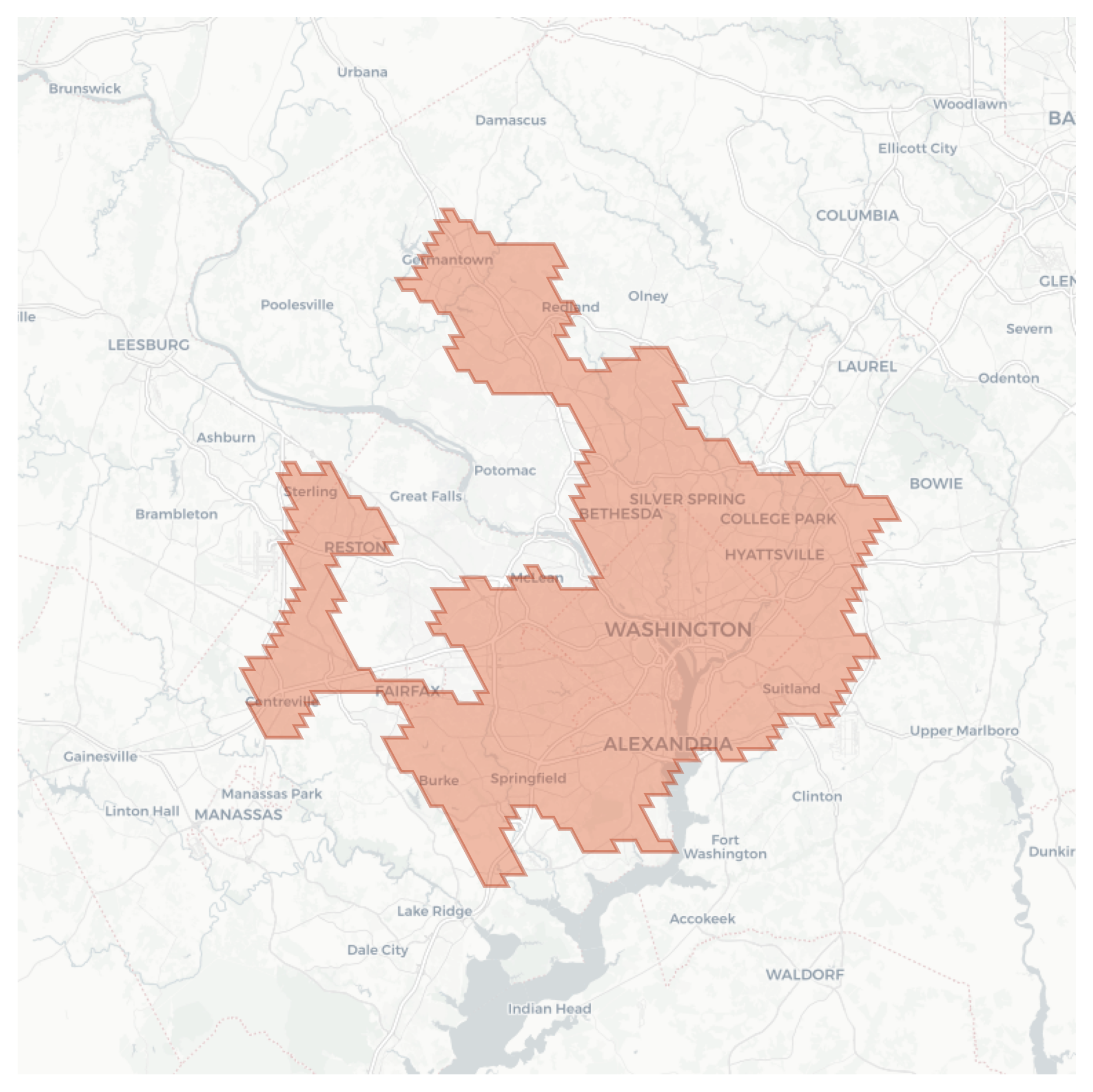 Washington geographic map