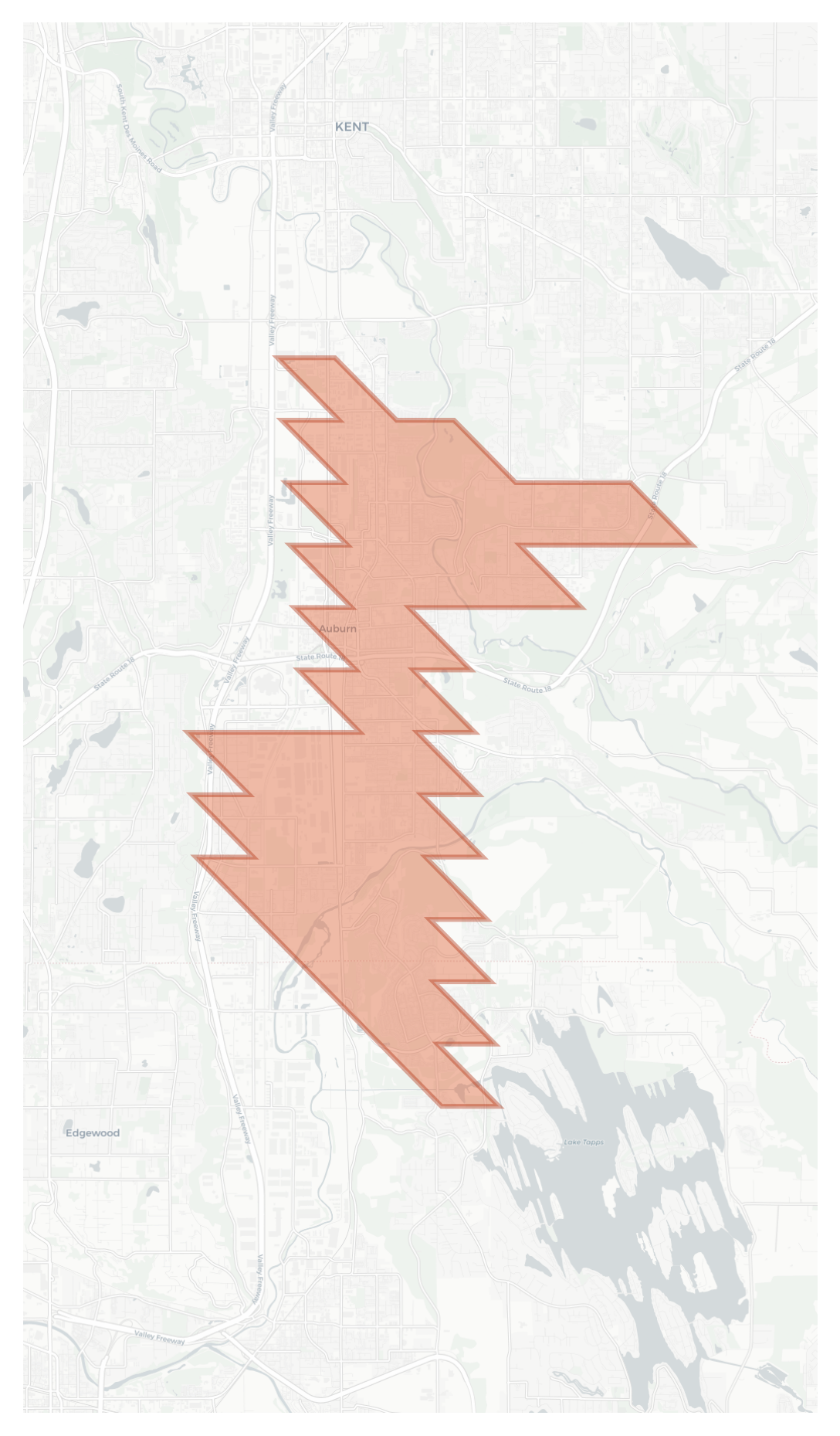 Auburn geographic map