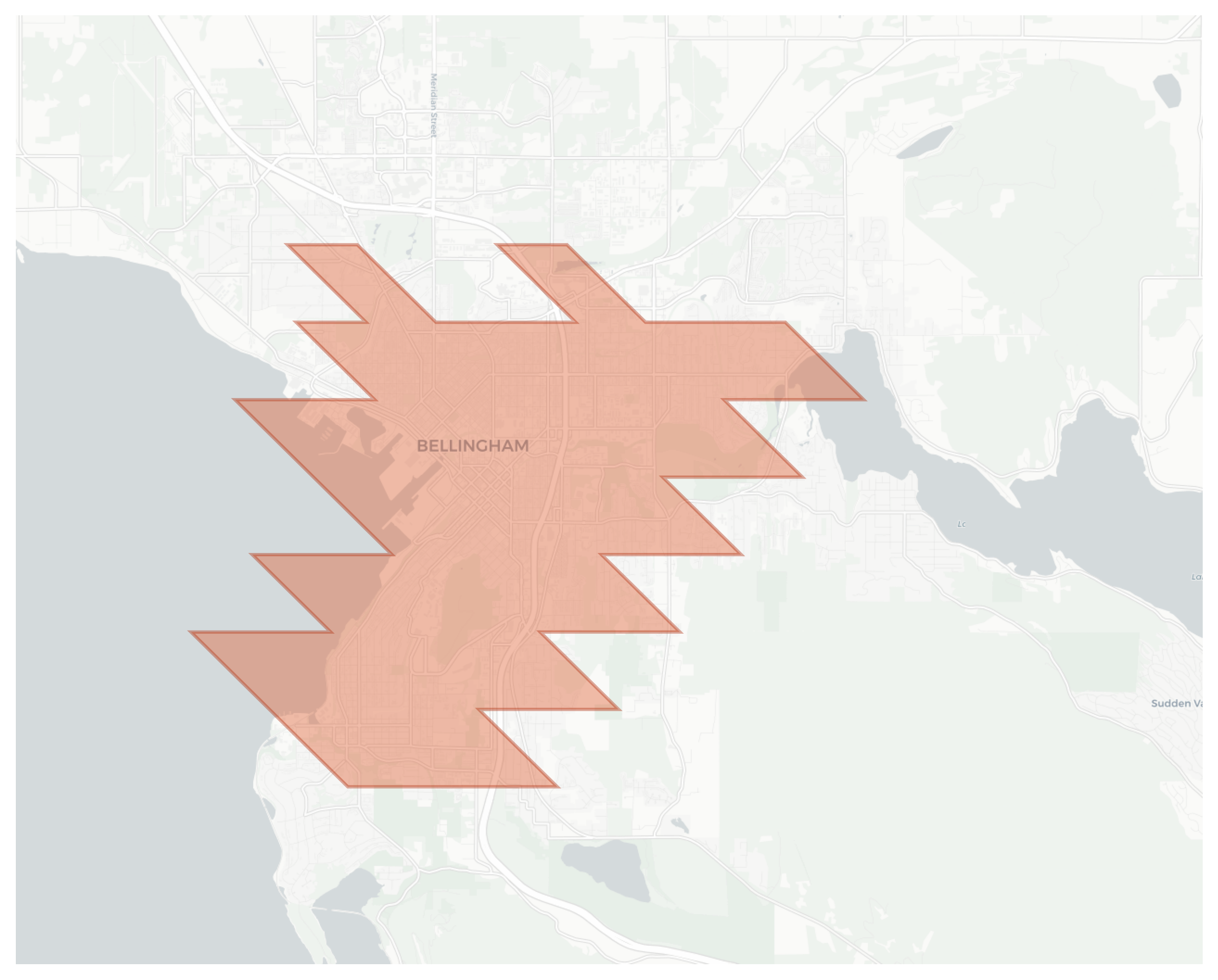 Bellingham geographic map