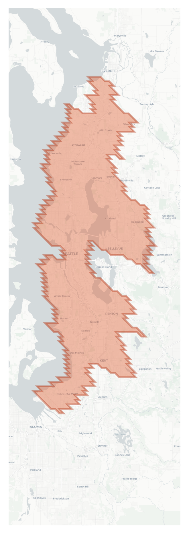 Seattle geographic map