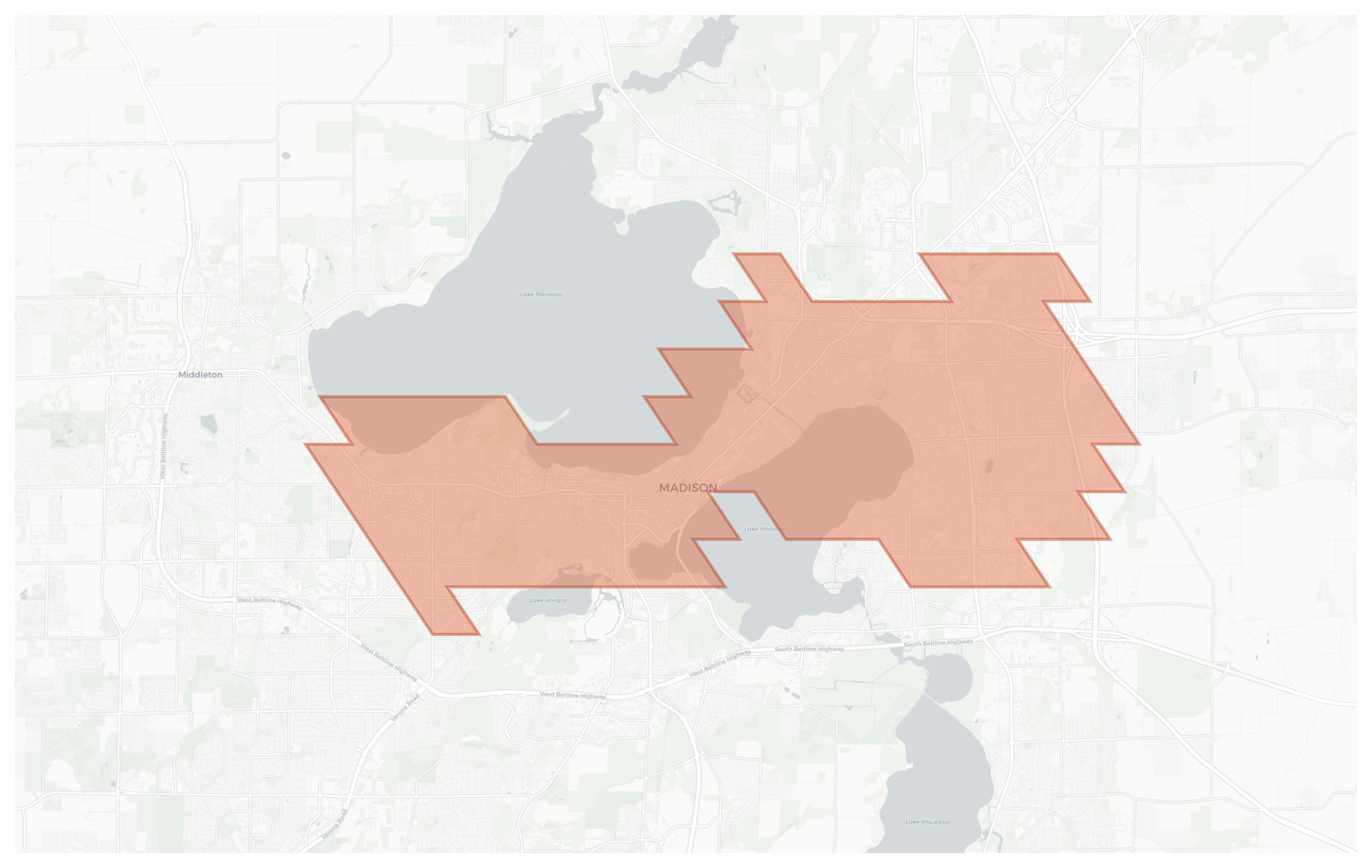 Madison geographic map