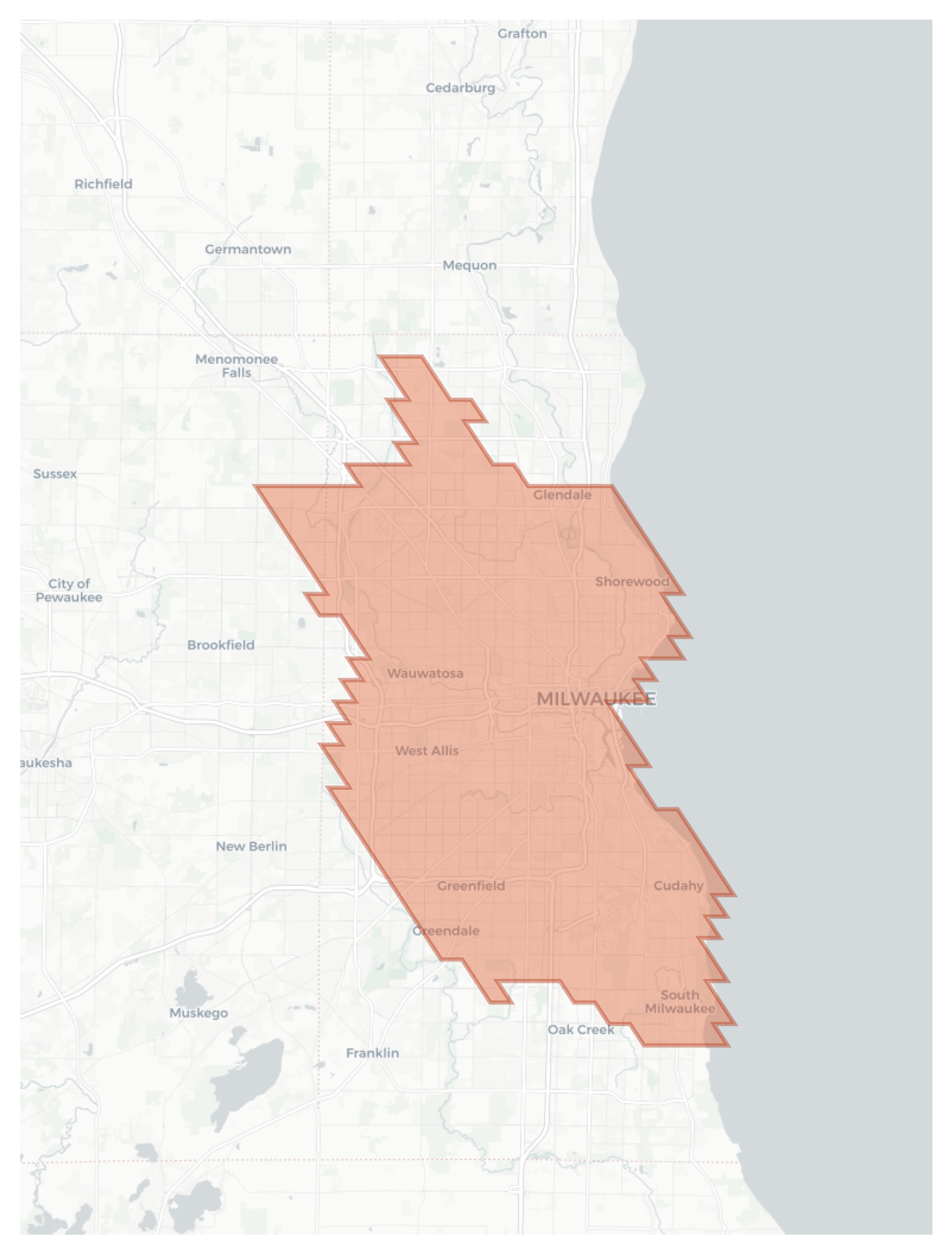 Milwaukee geographic map