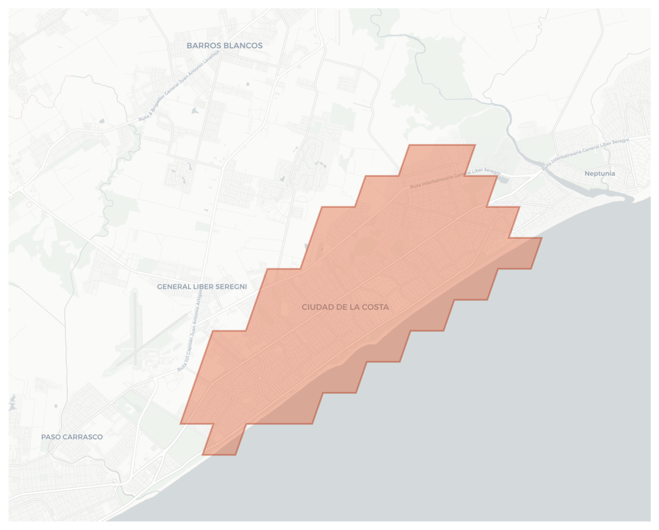 Ciudad de la Costa geographic map
