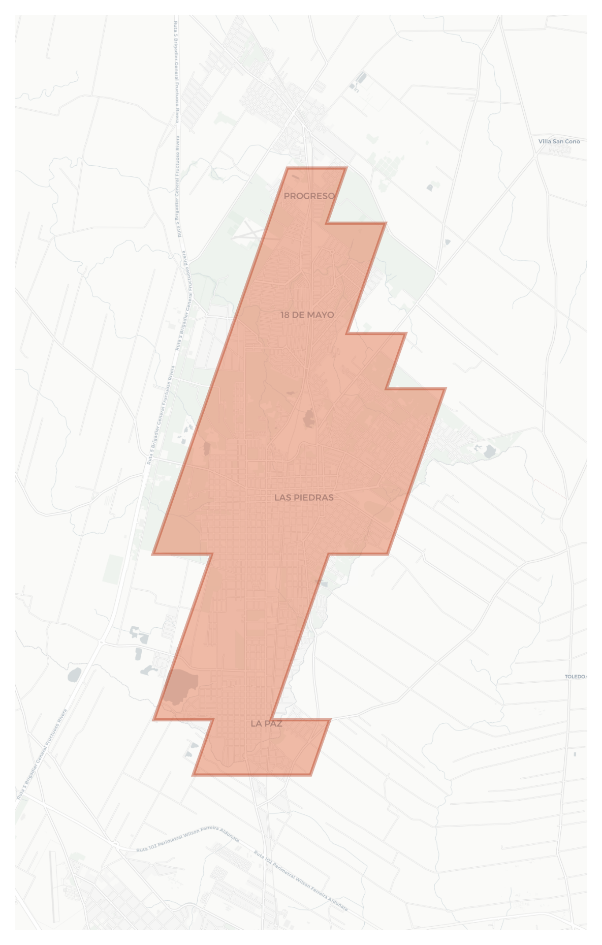 Las Piedras geographic map
