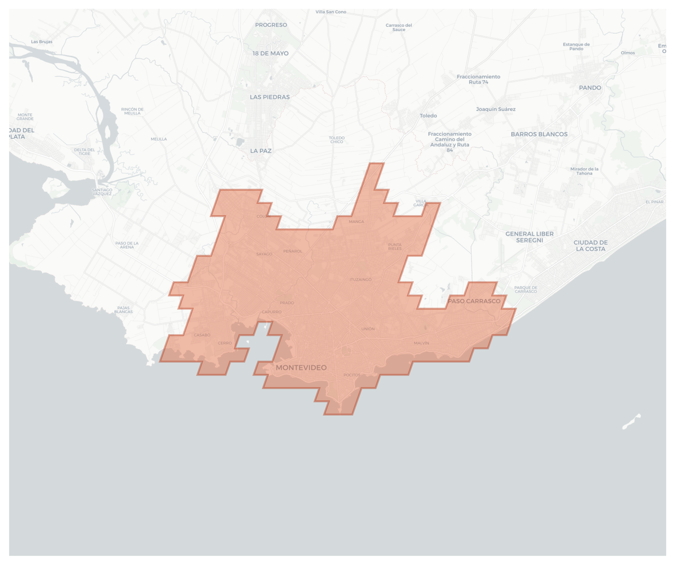 Montevideo geographic map