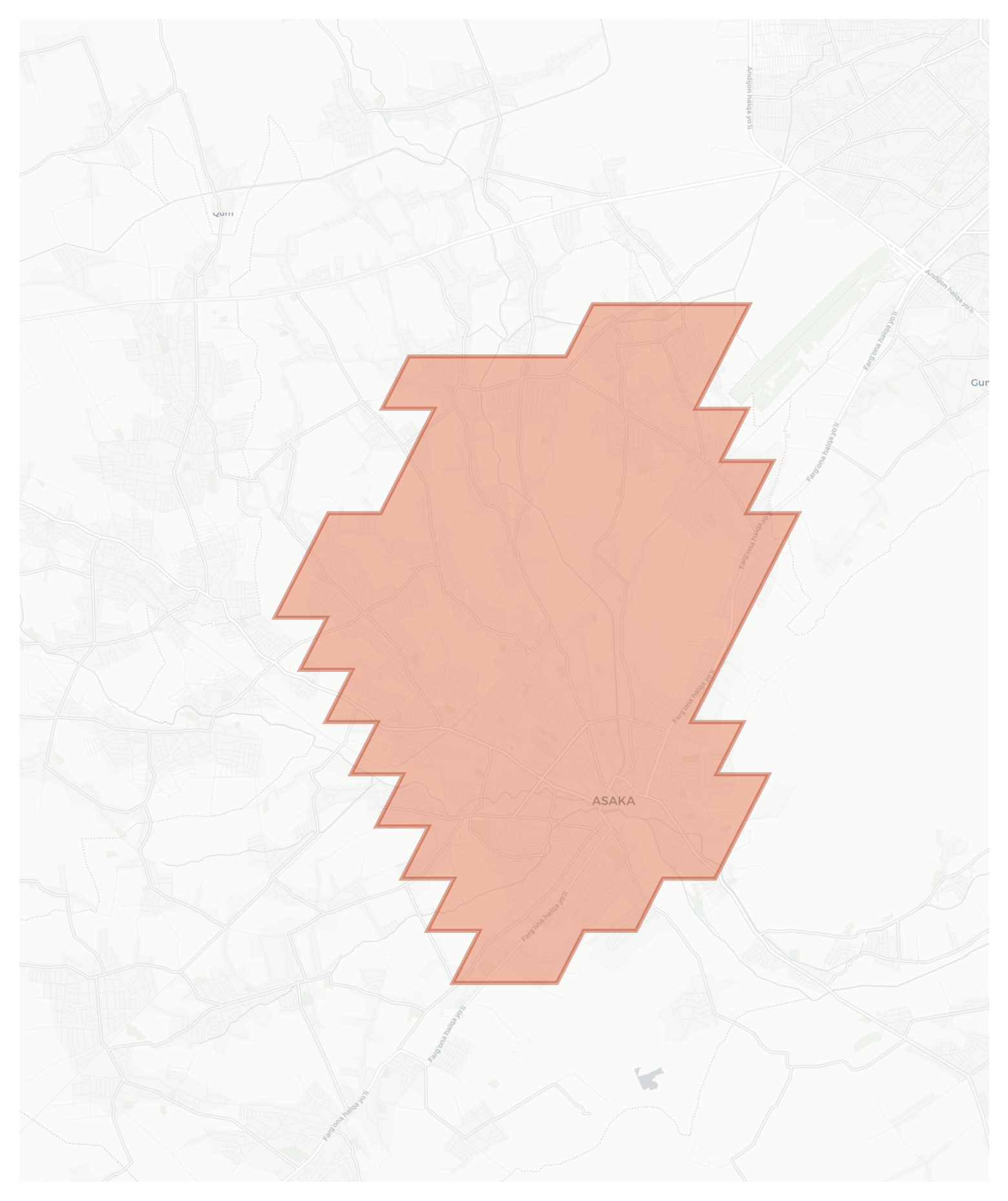 Asaka geographic map