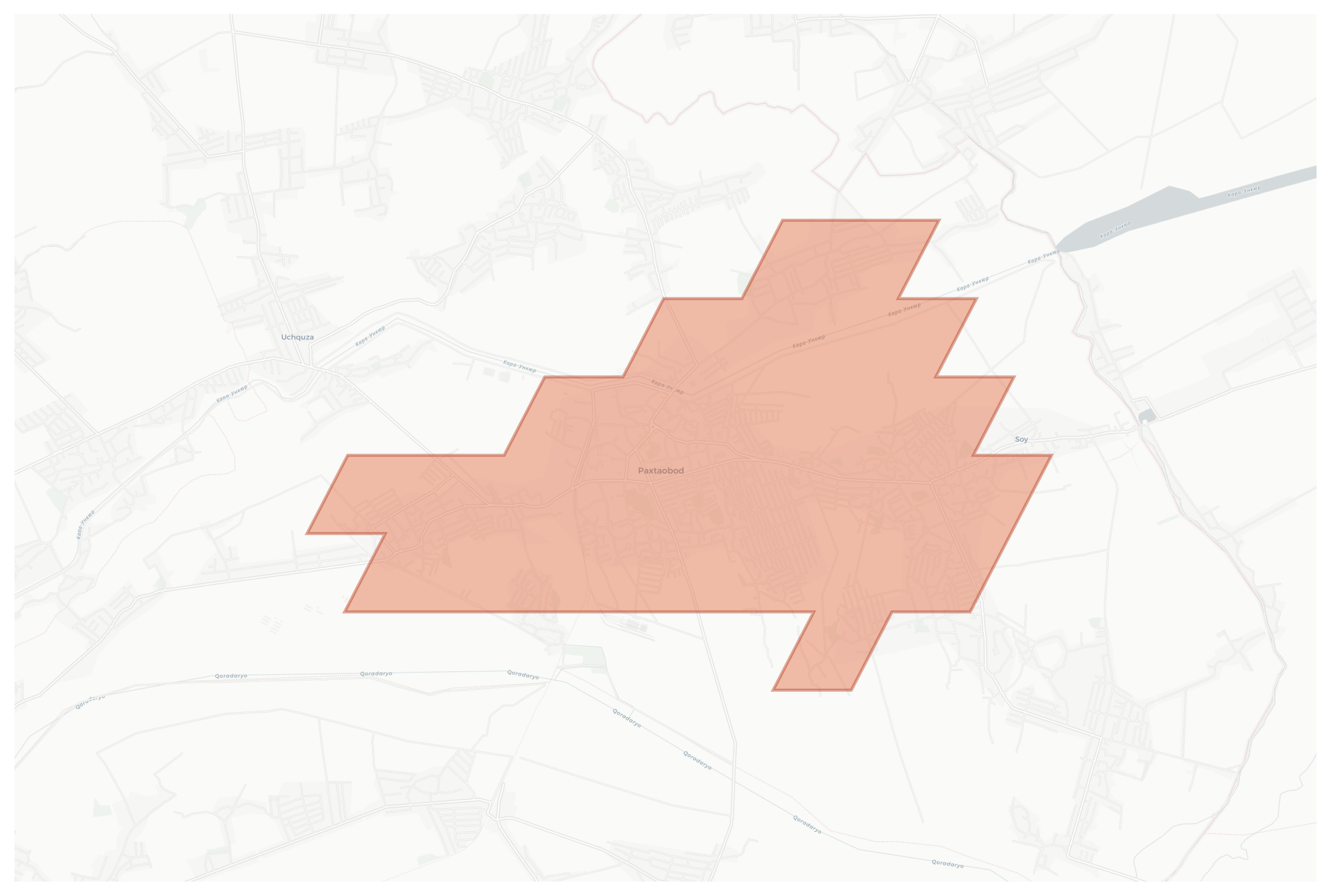 Pakhtaobod geographic map