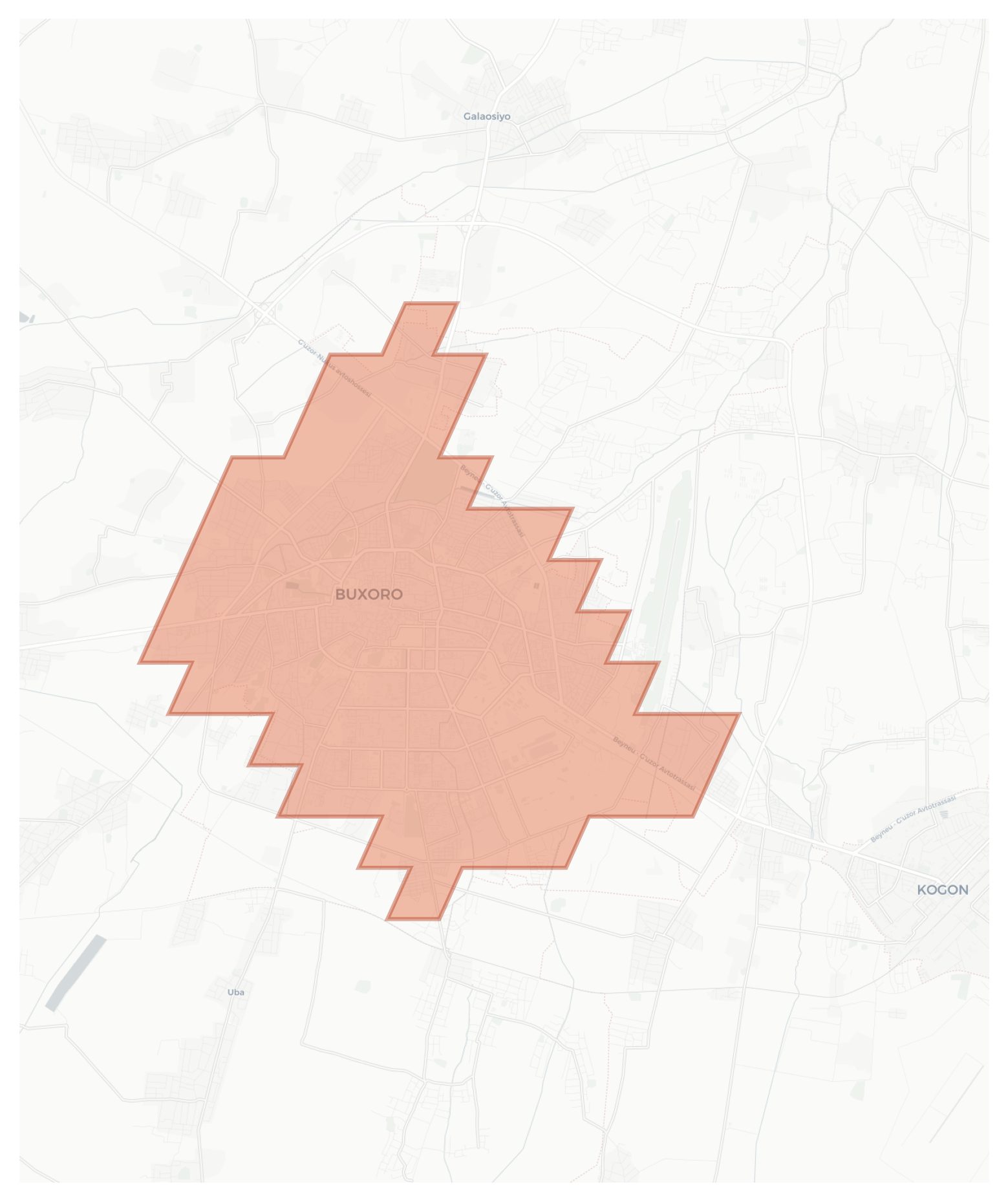 Bukhara geographic map