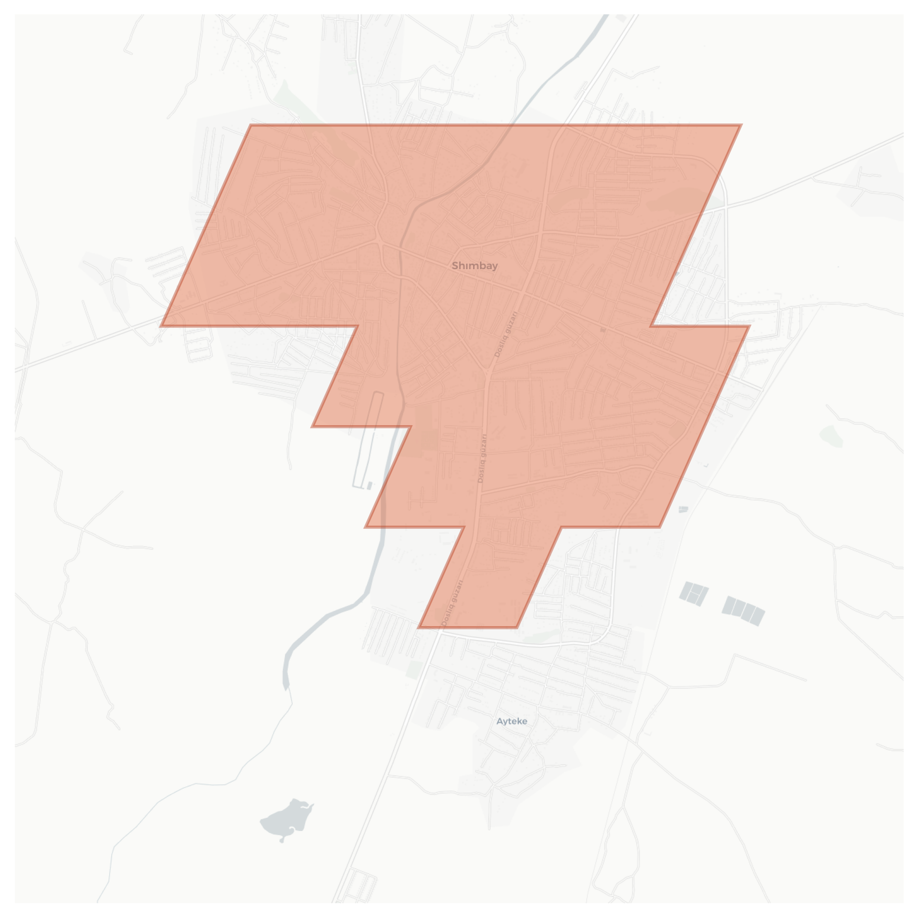 Chimbay geographic map
