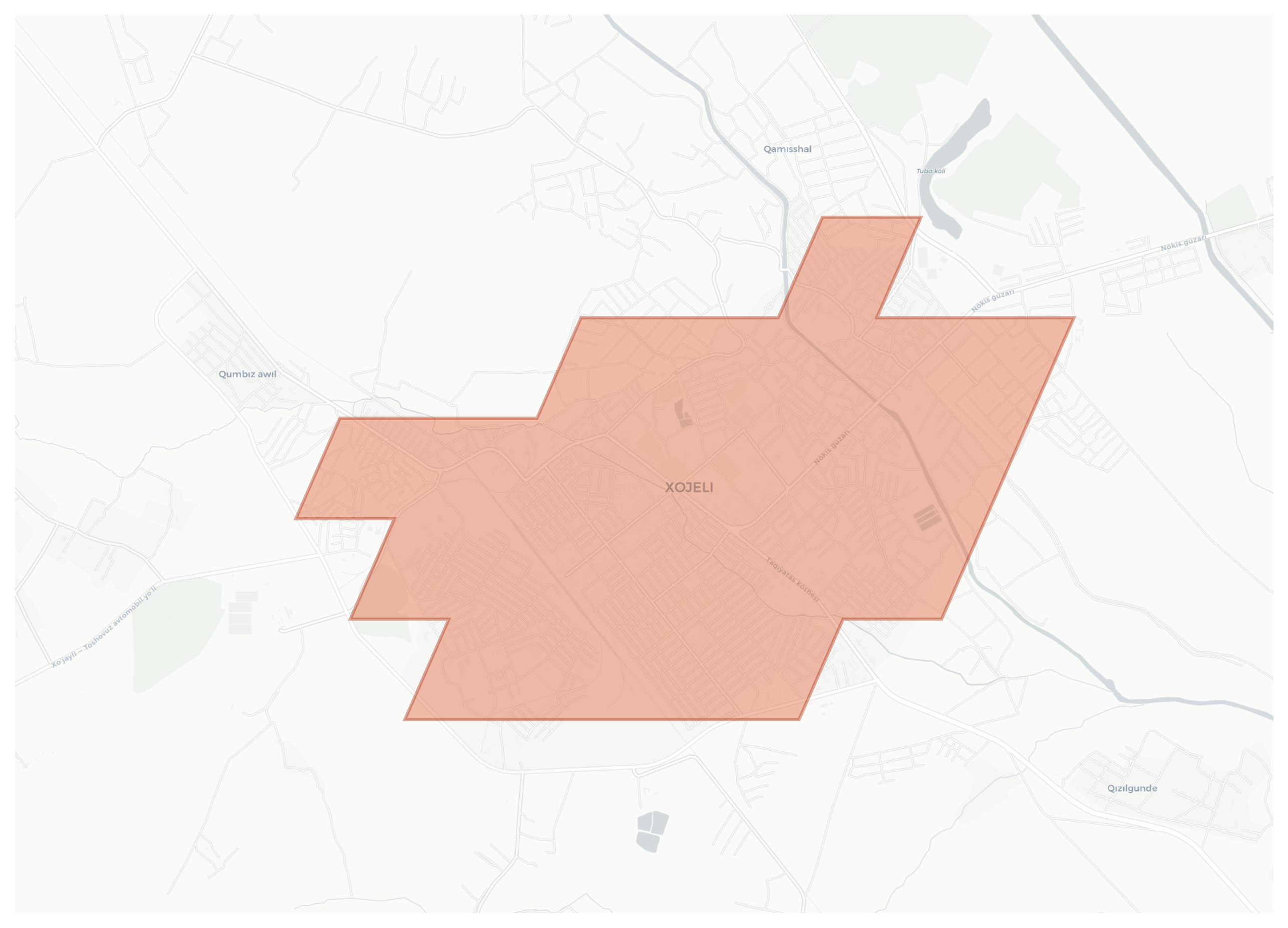 Khujayli geographic map