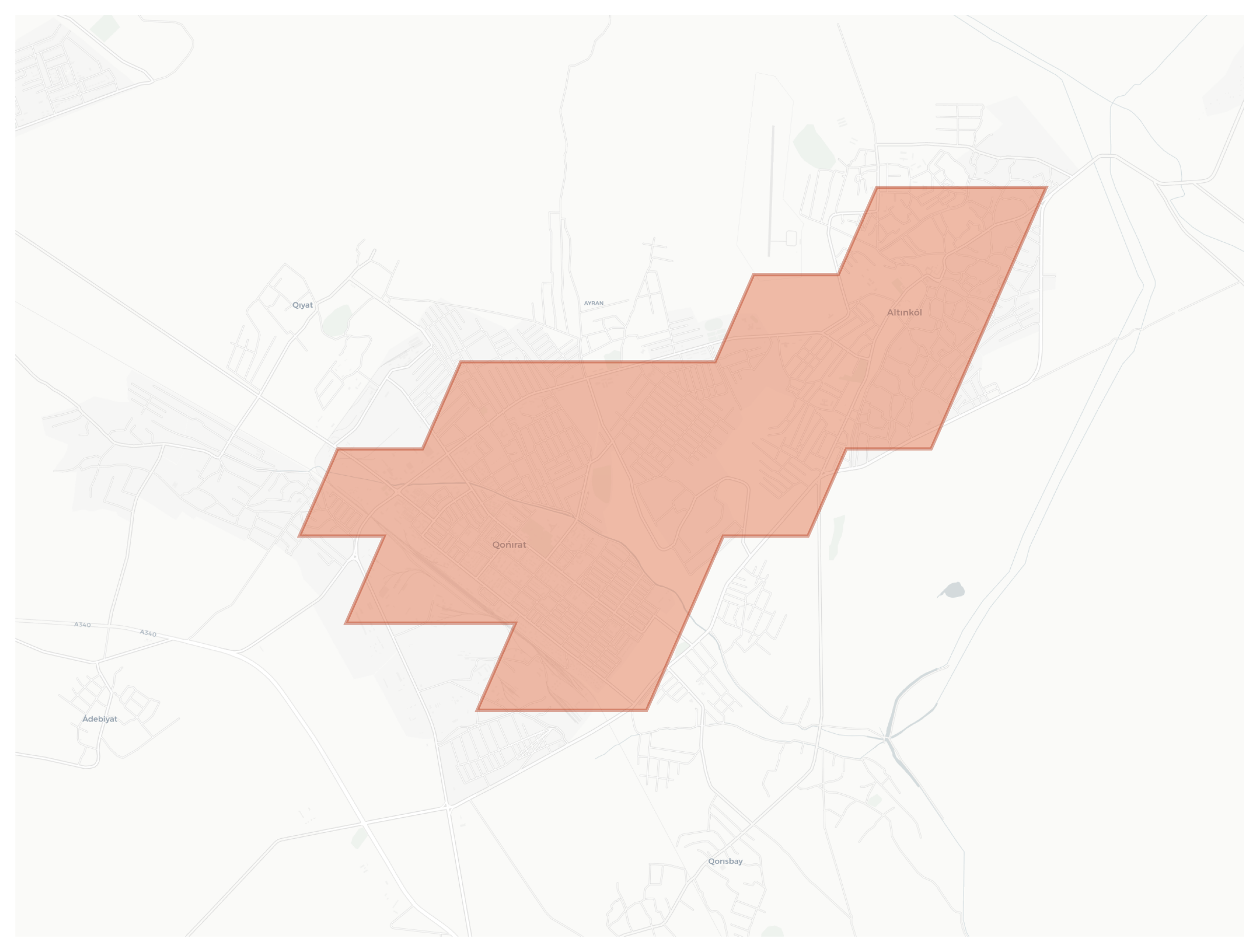 Kungrad geographic map