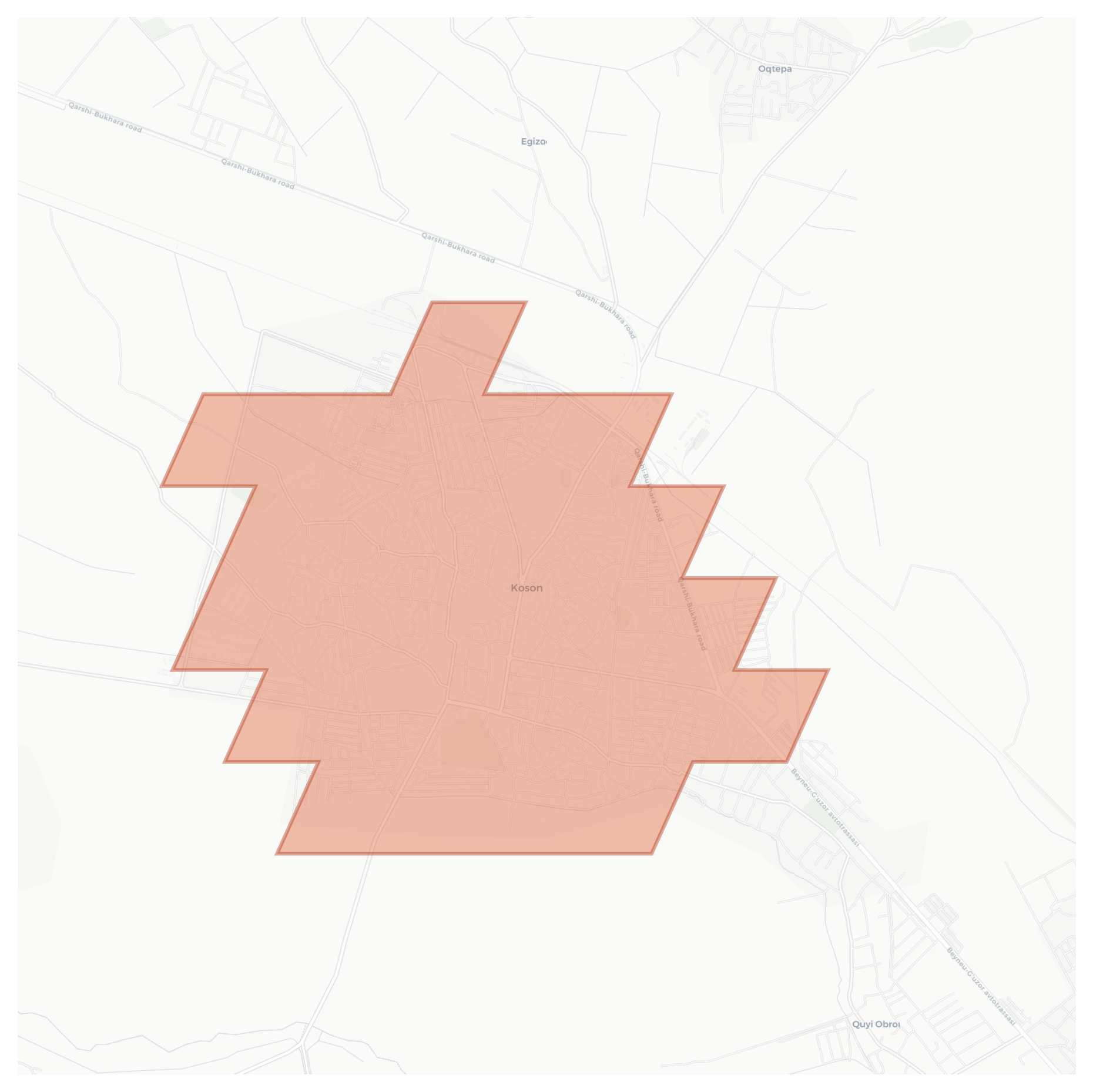 Koson geographic map