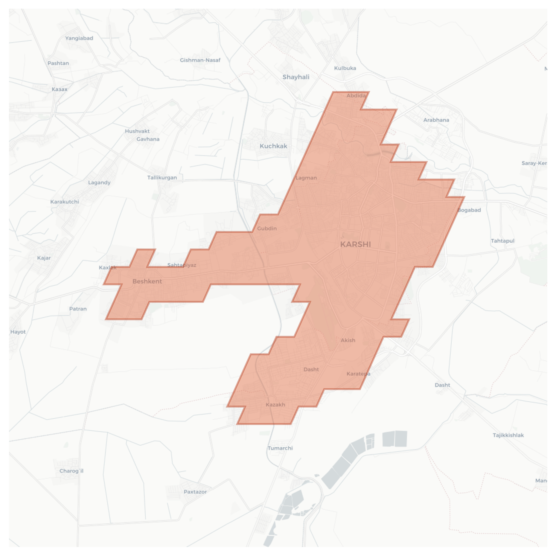 Qarshi geographic map