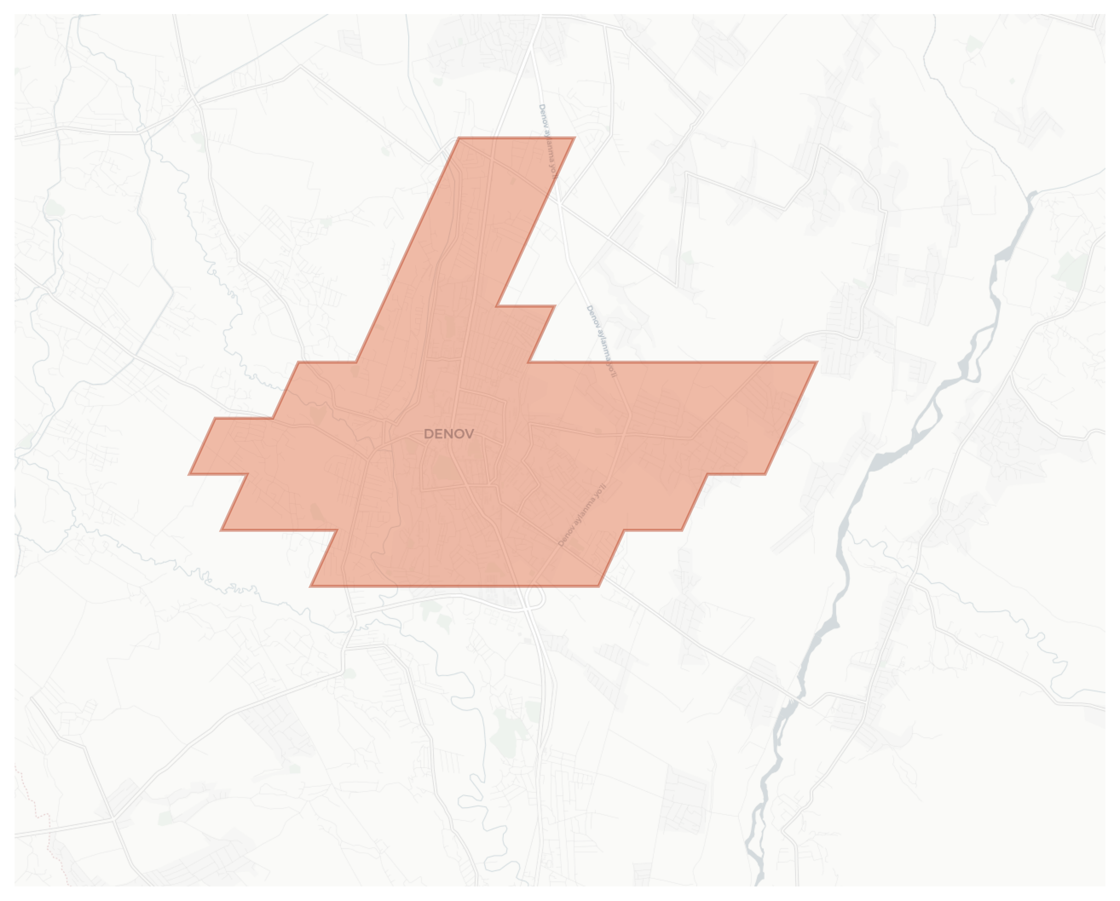 Denov geographic map