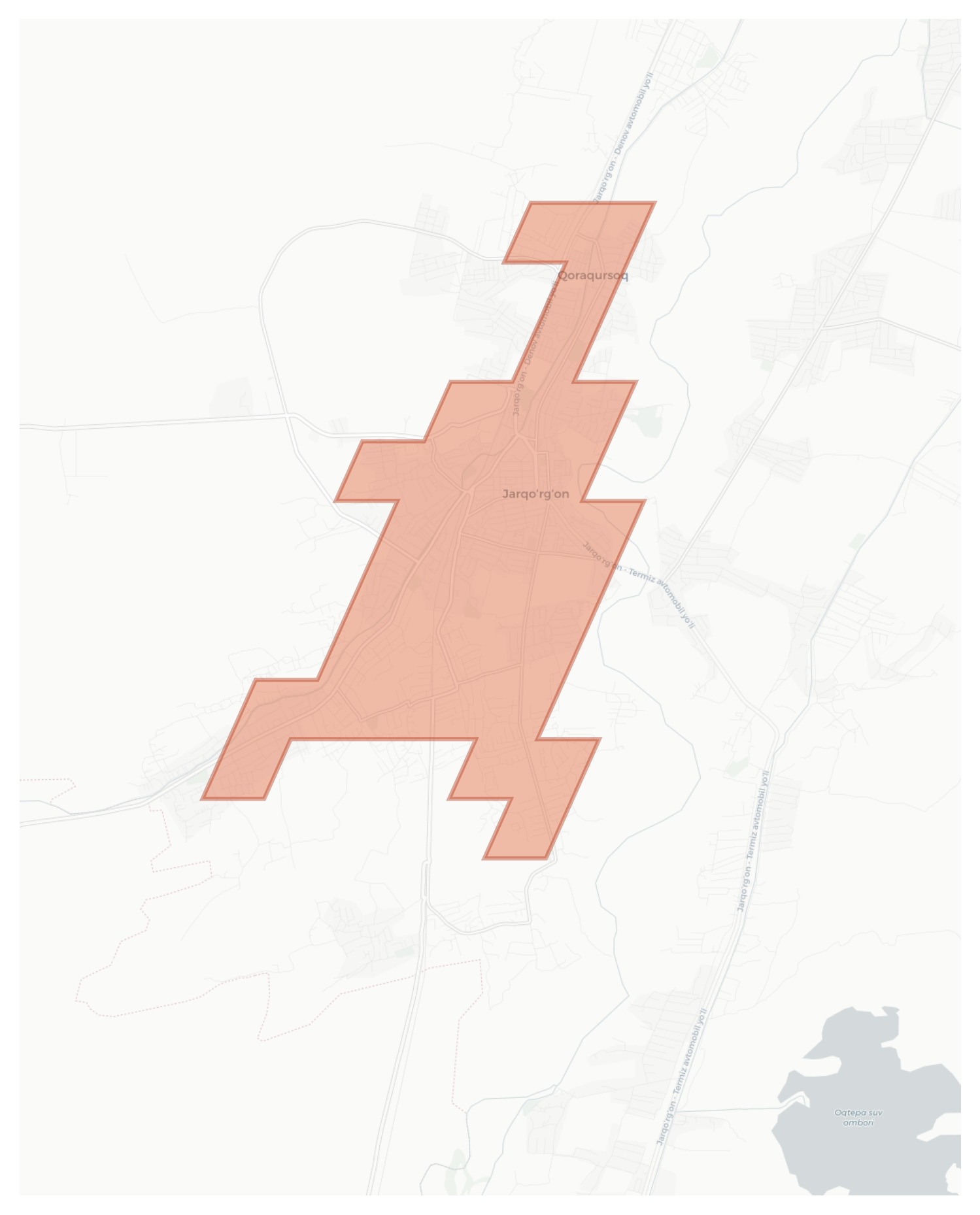 Jarqurgon geographic map