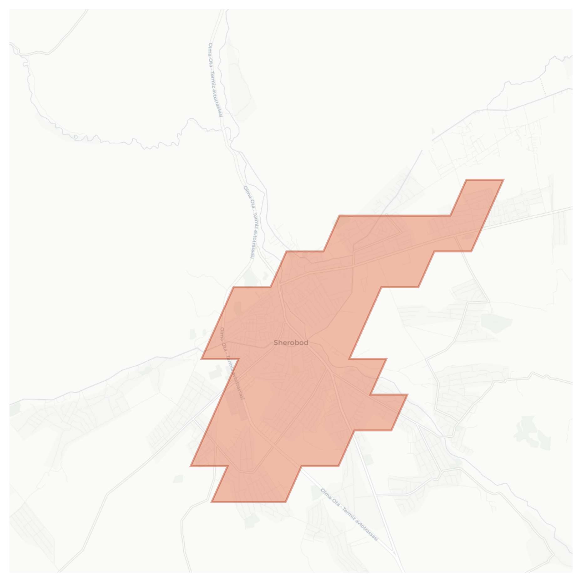 Sherobod geographic map
