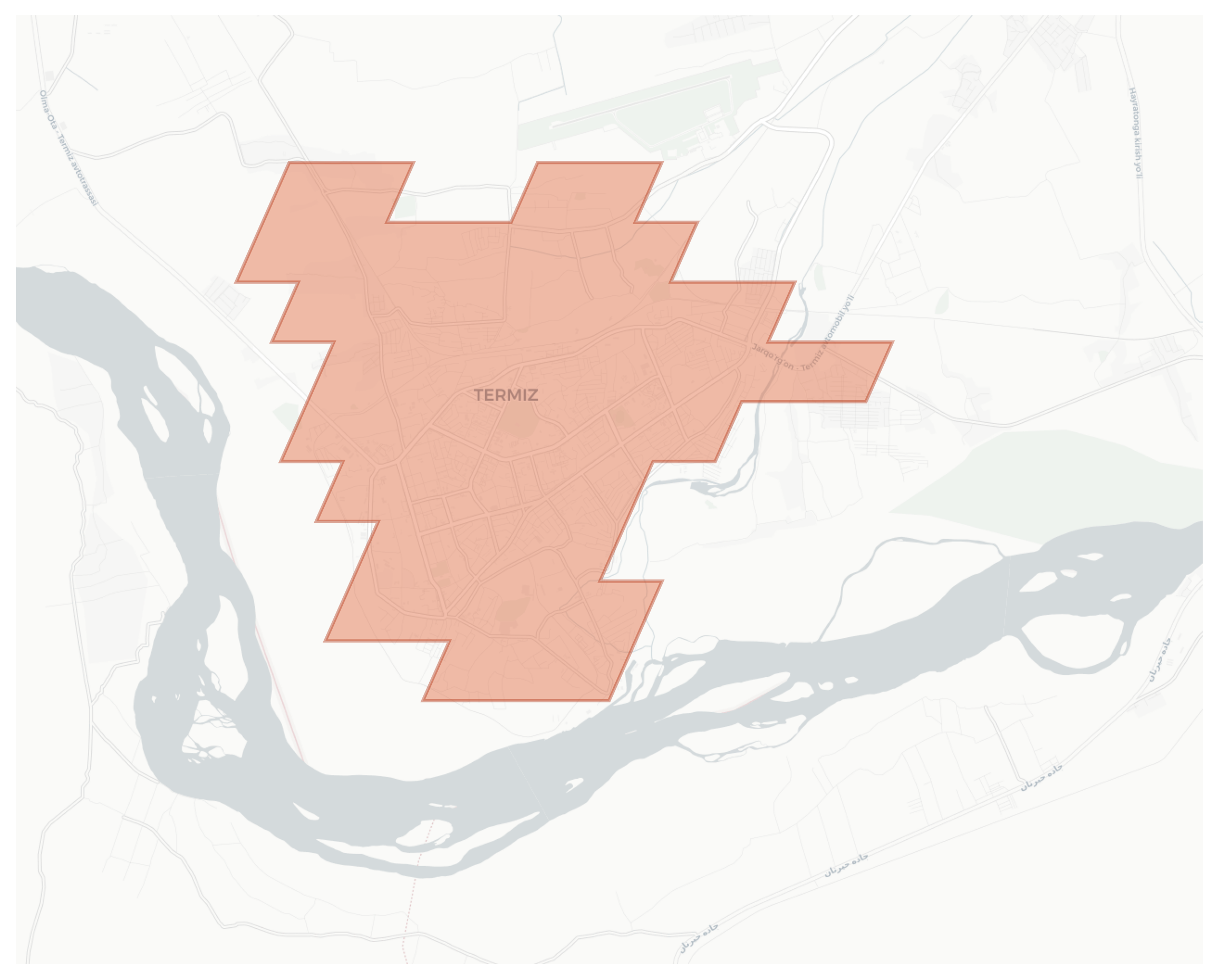 Termez geographic map