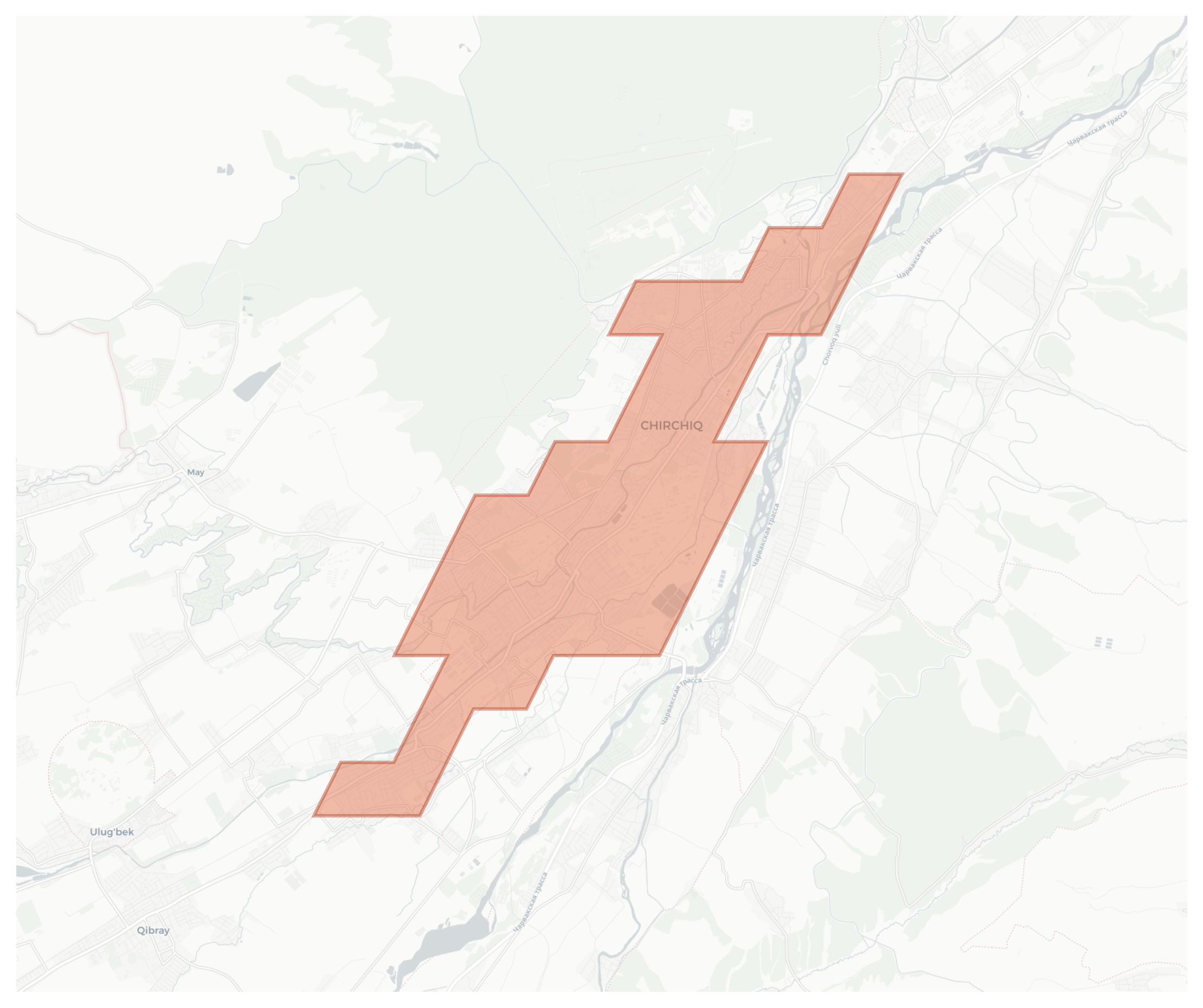 Chirchiq geographic map