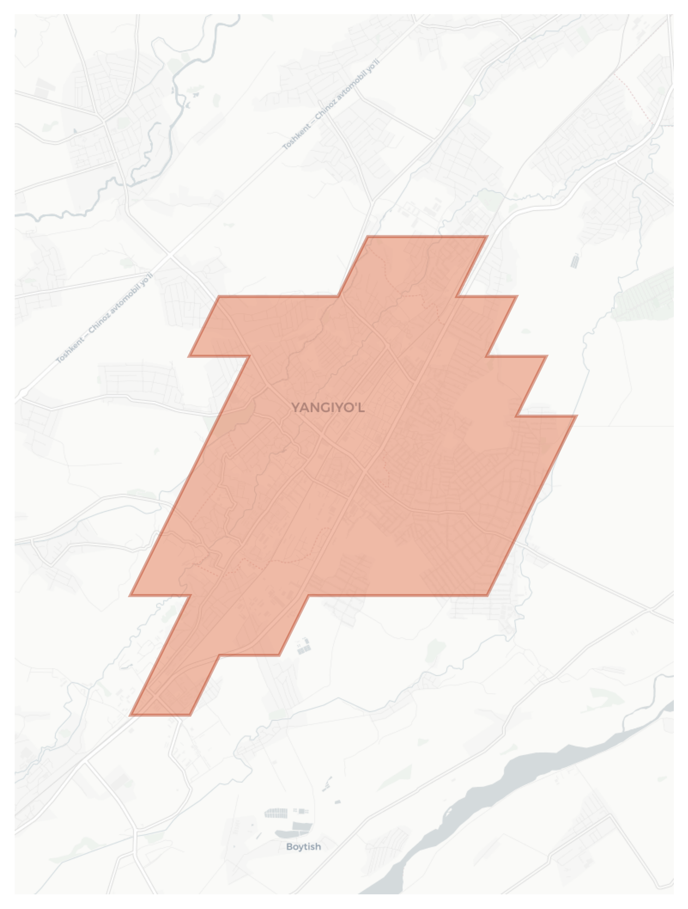 Yangiyul geographic map