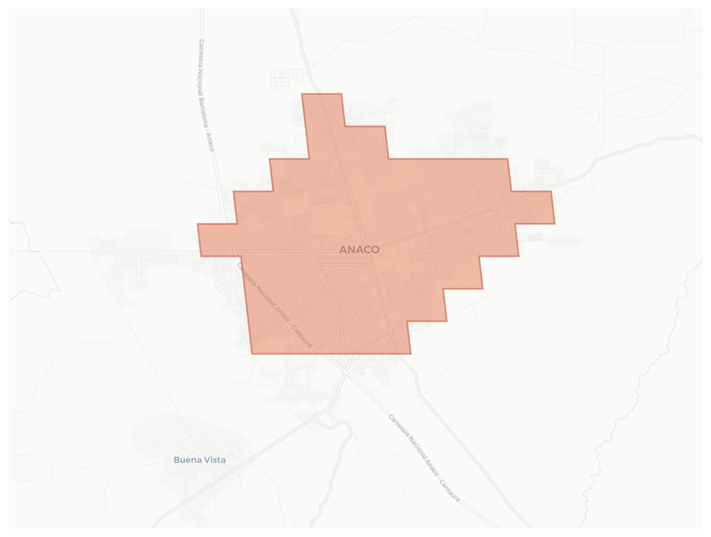 Anaco geographic map