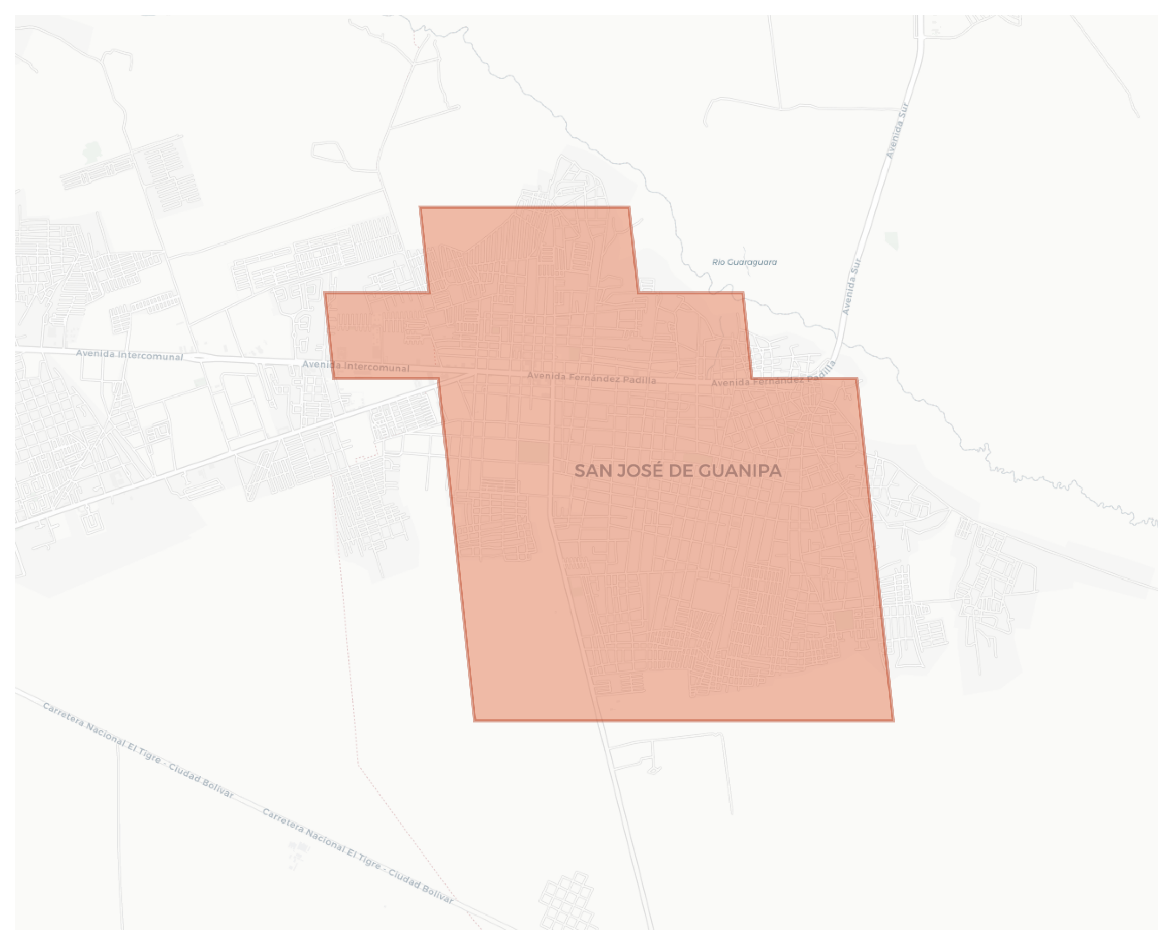 San José de Guanipa geographic map