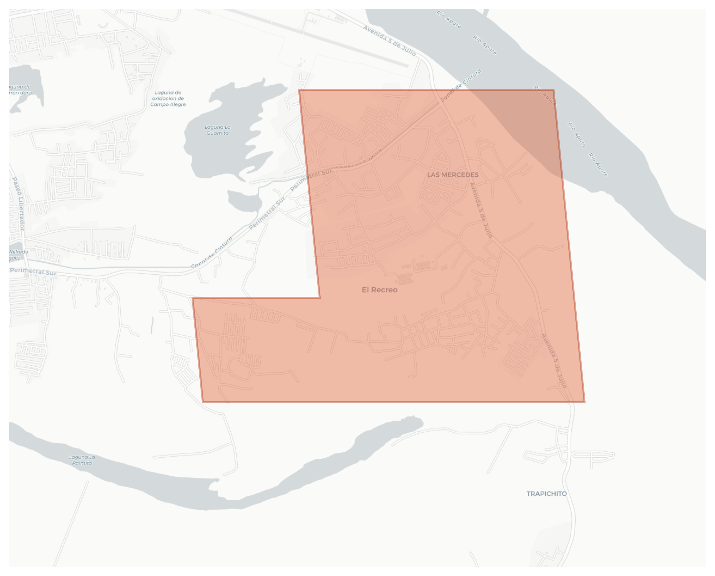 Las Mercedes geographic map