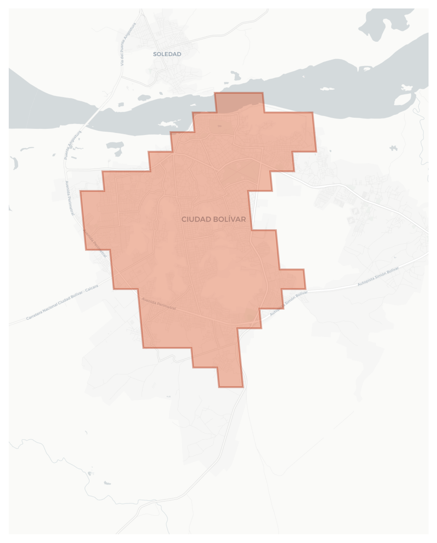 Ciudad Bolivar geographic map