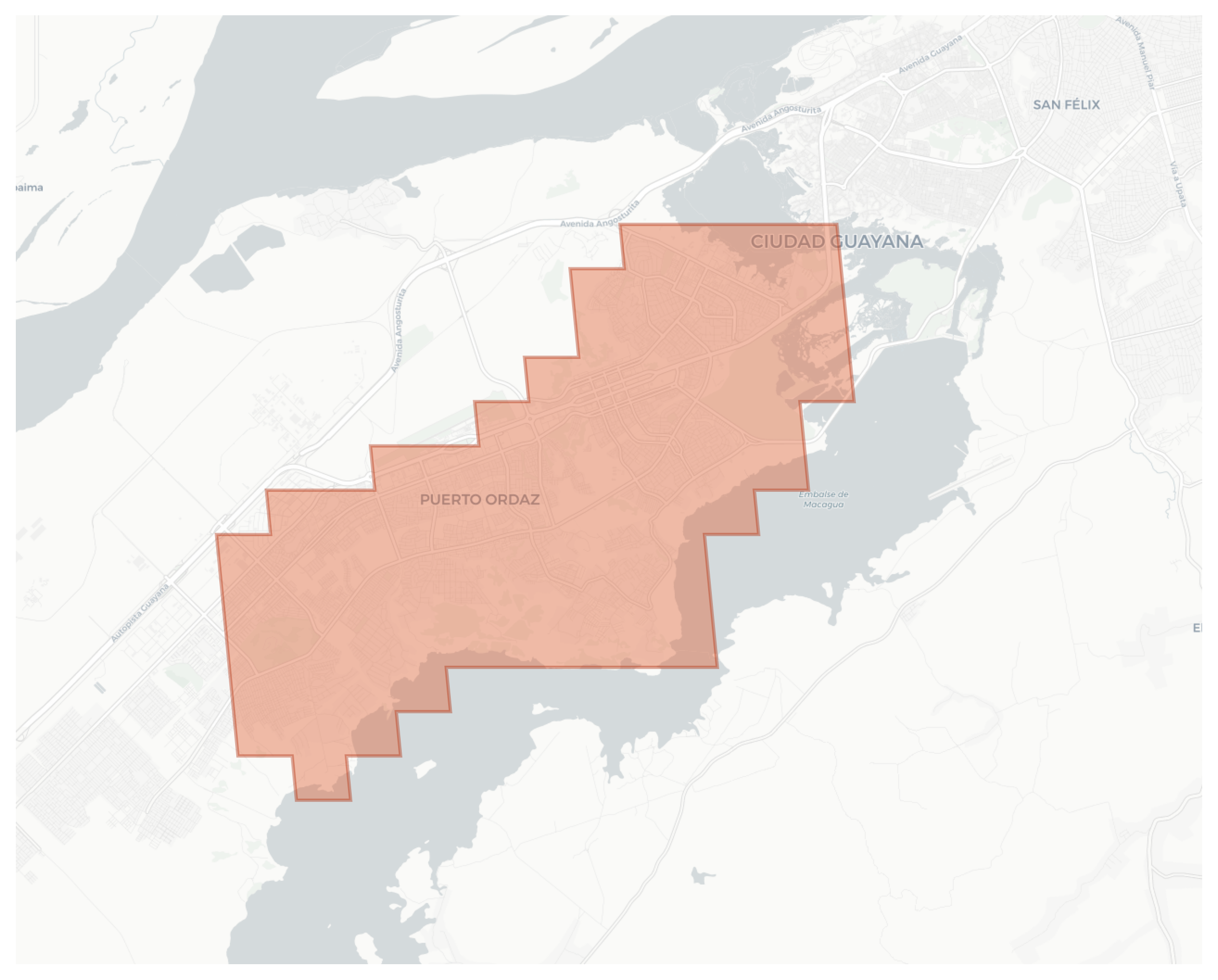 Ciudad Guayana geographic map