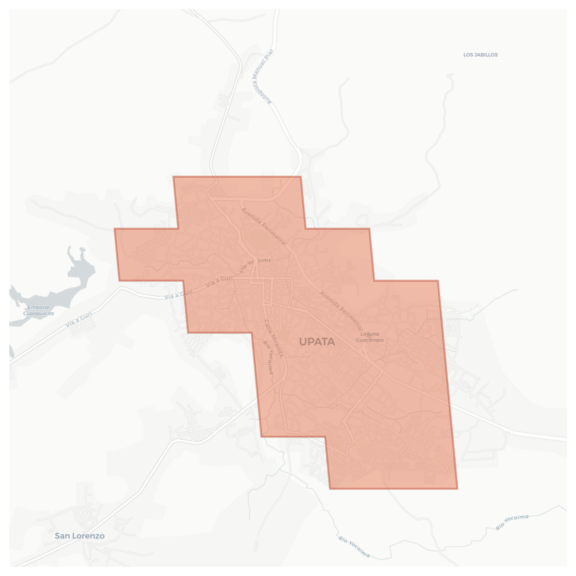 Upata geographic map