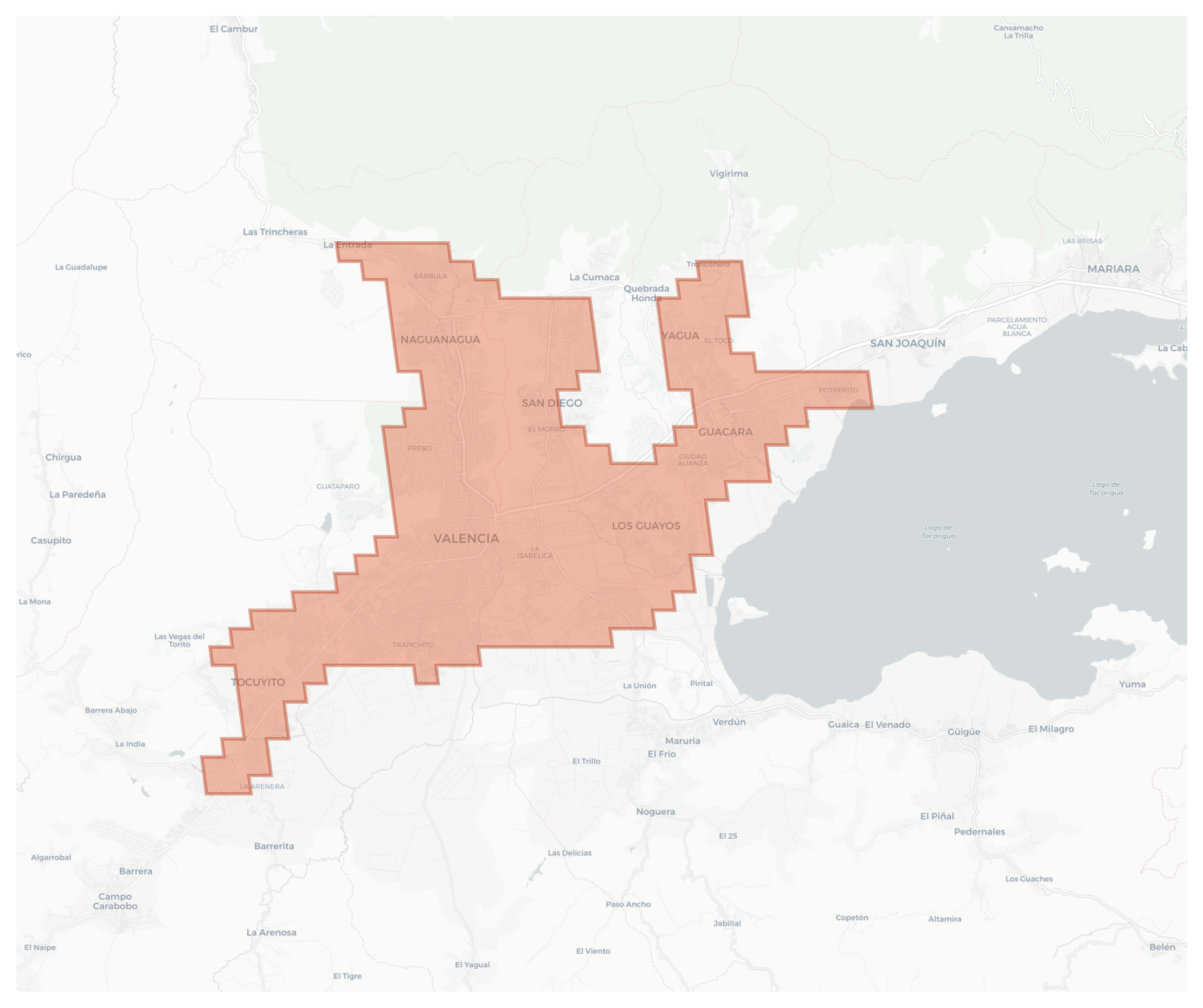 Valencia geographic map