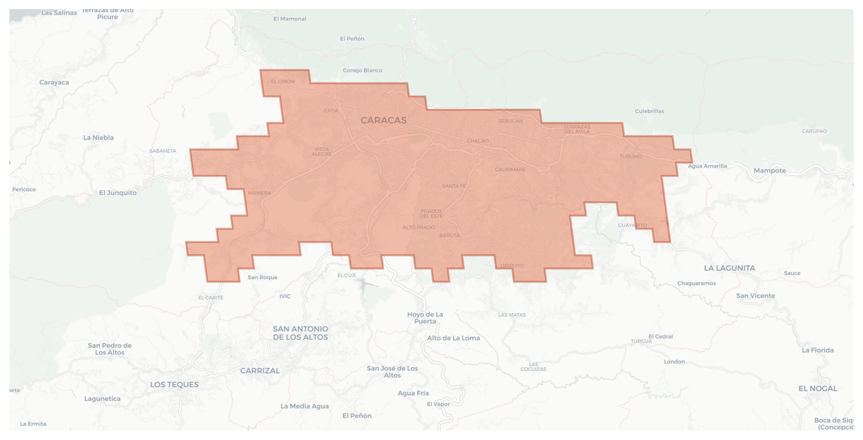 Caracas geographic map