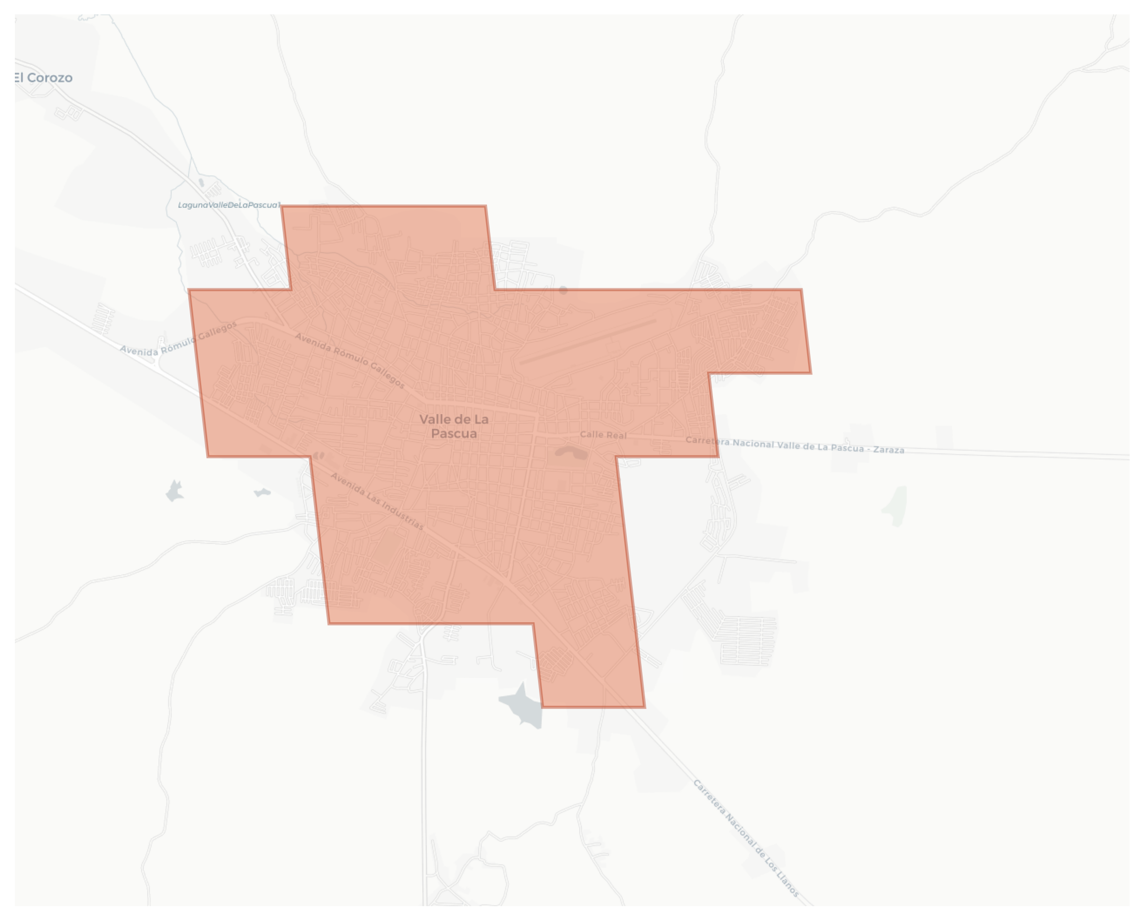 Valle de La Pascua geographic map