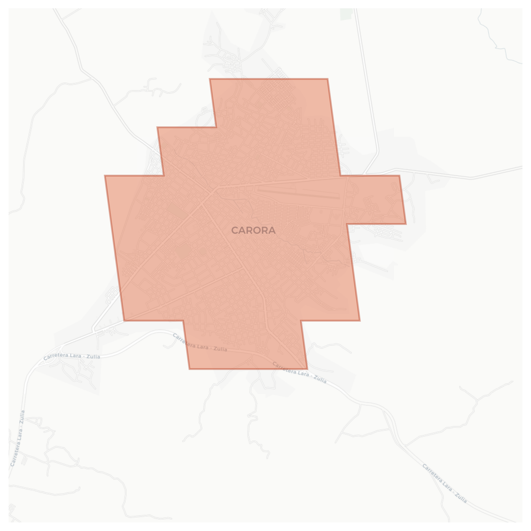 Carora geographic map