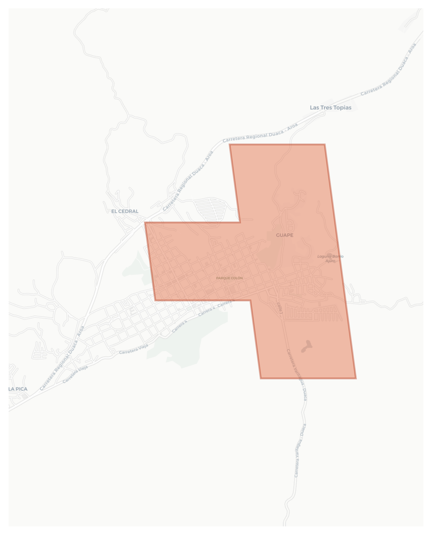 Duaca geographic map