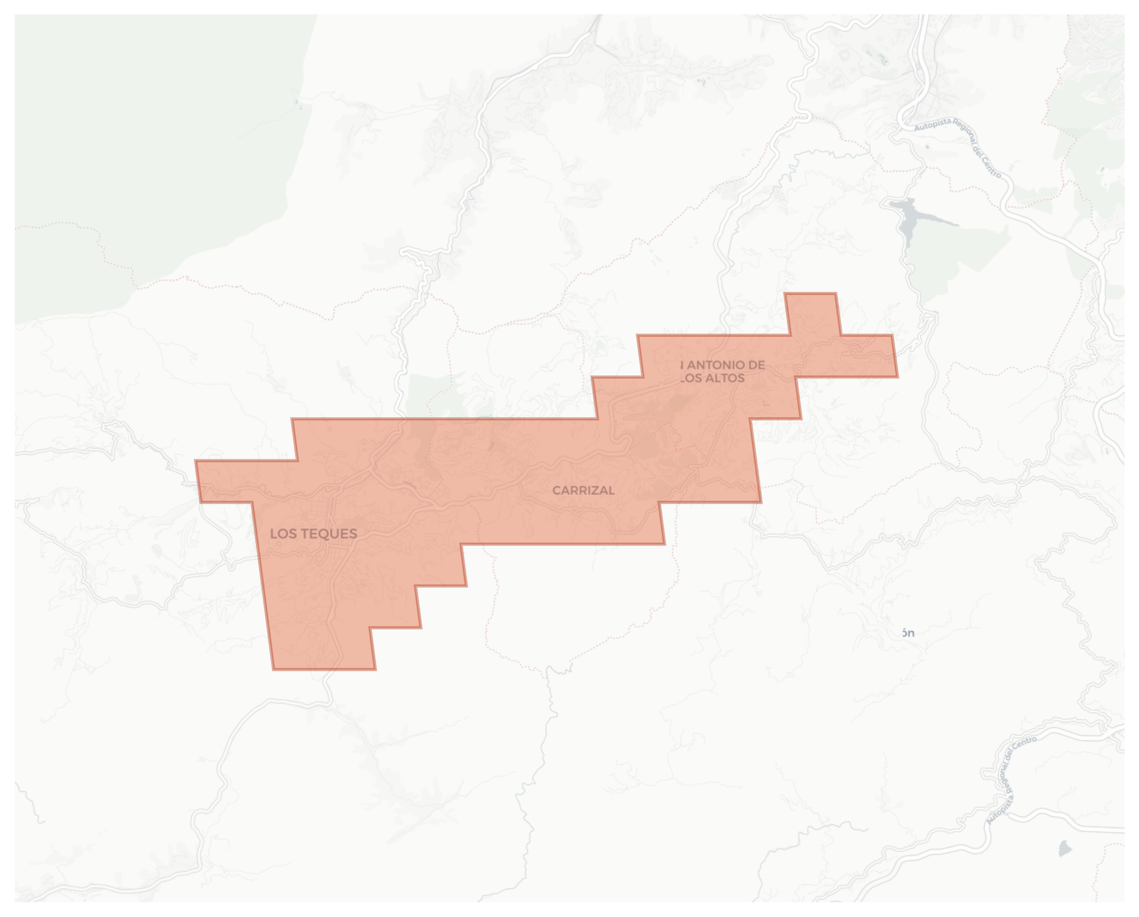 San Antonio de los Altos [Los Teques] geographic map
