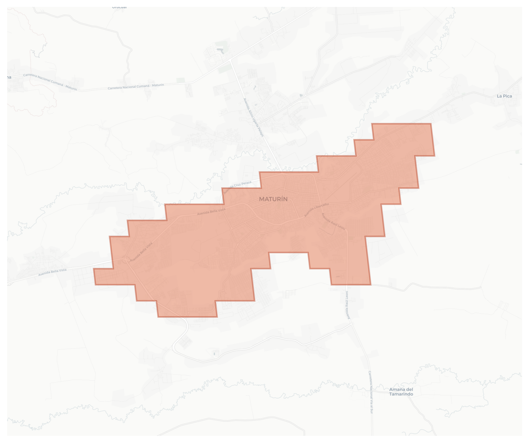Maturin geographic map