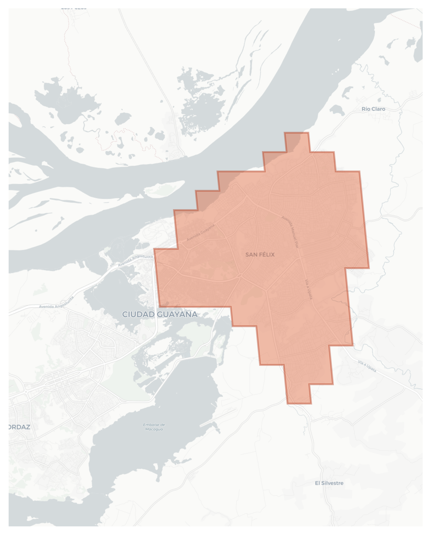 San Félix geographic map