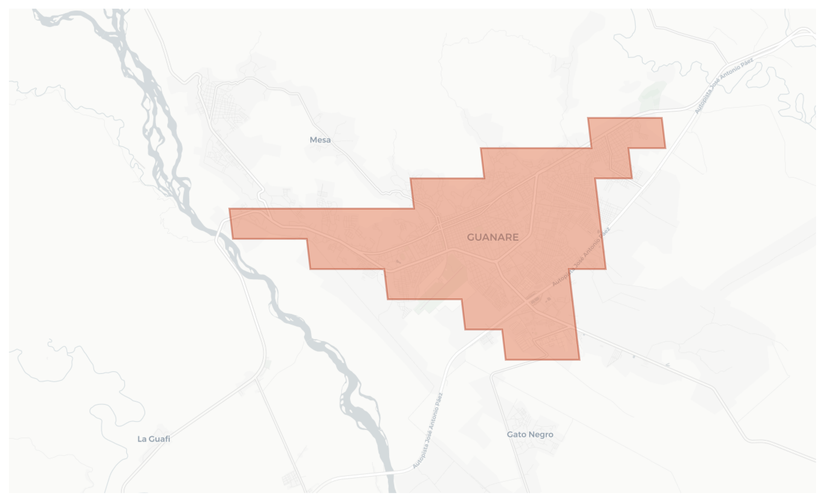 Guanare geographic map