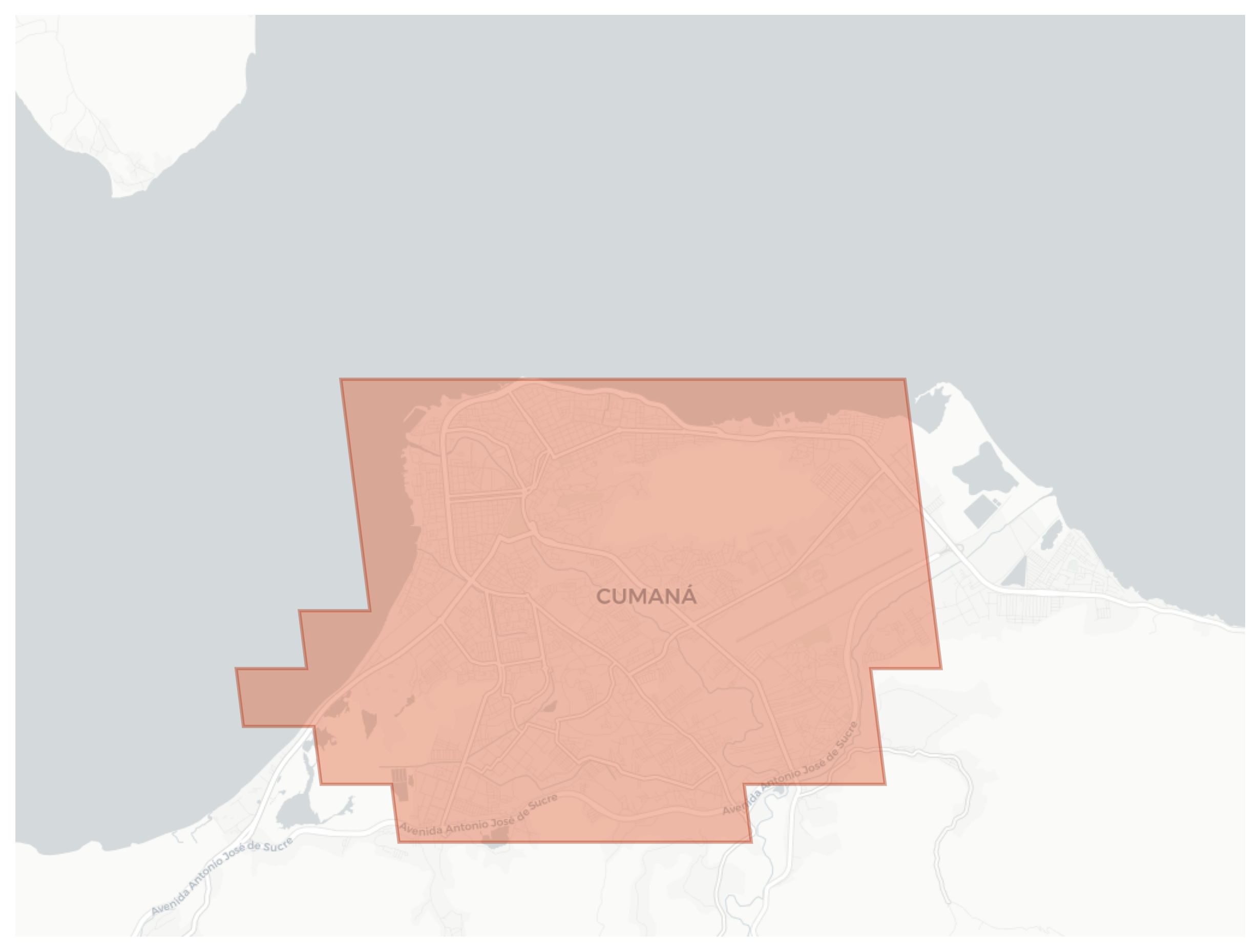 Cumana geographic map