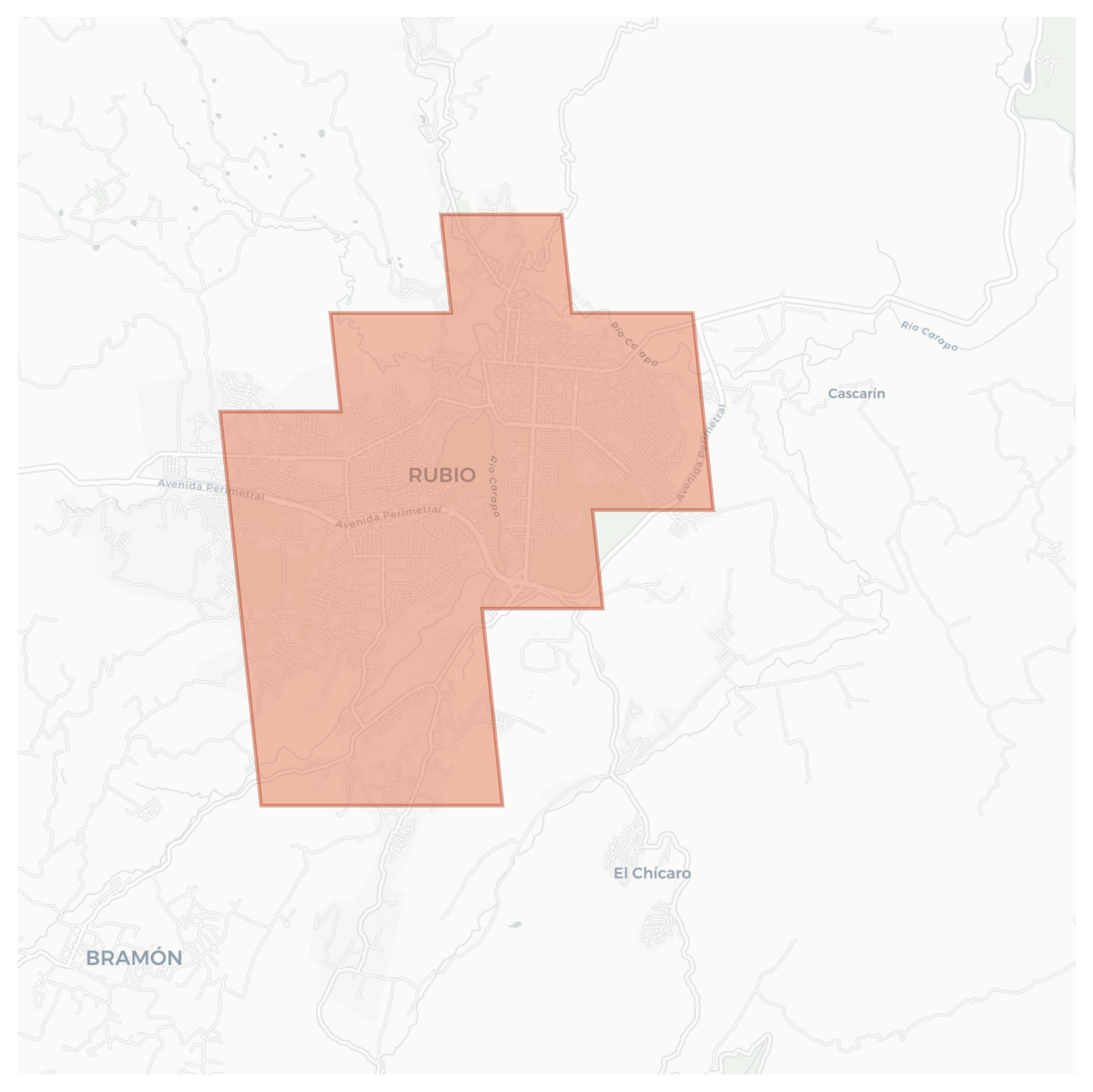 Rubio geographic map