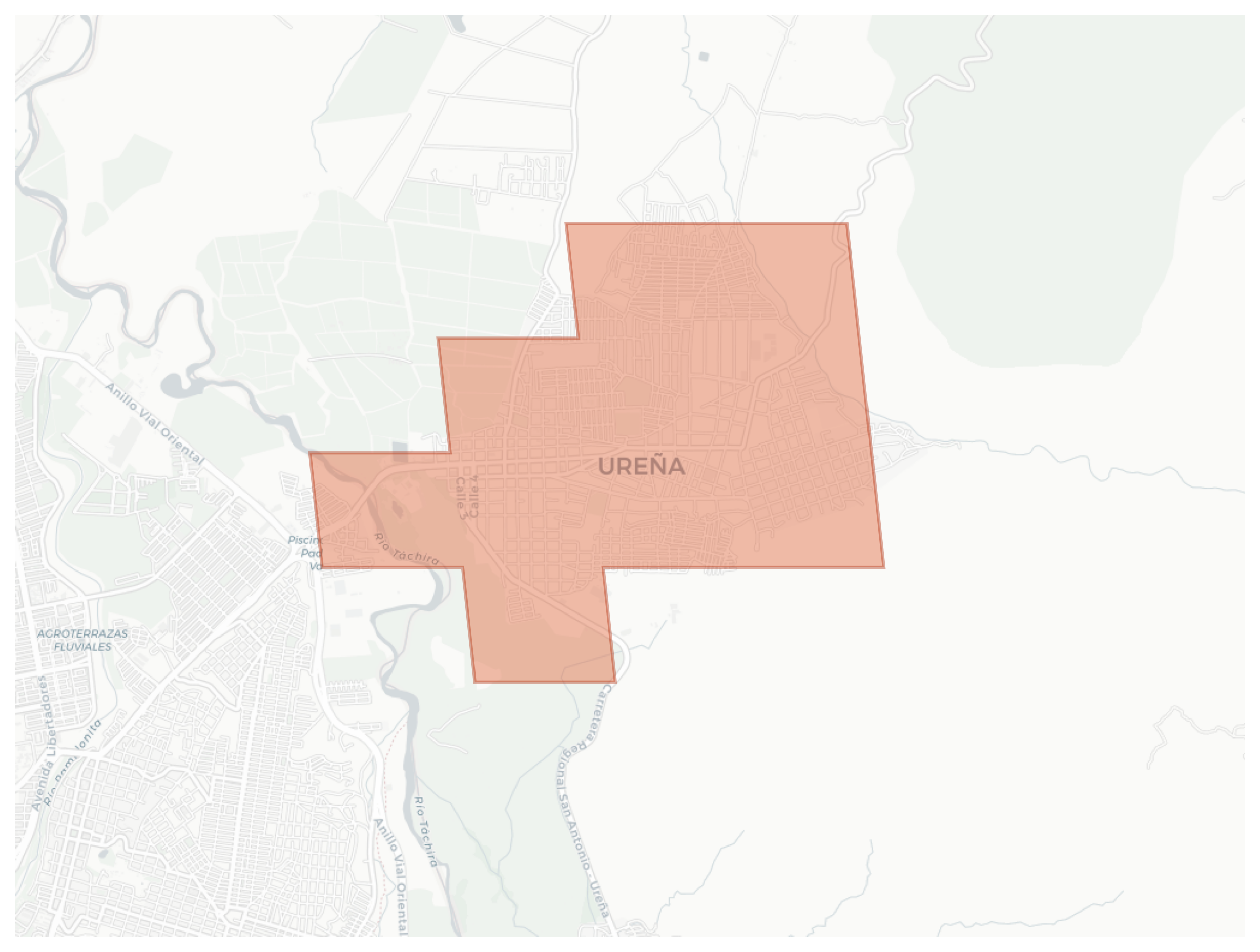 Ureña geographic map