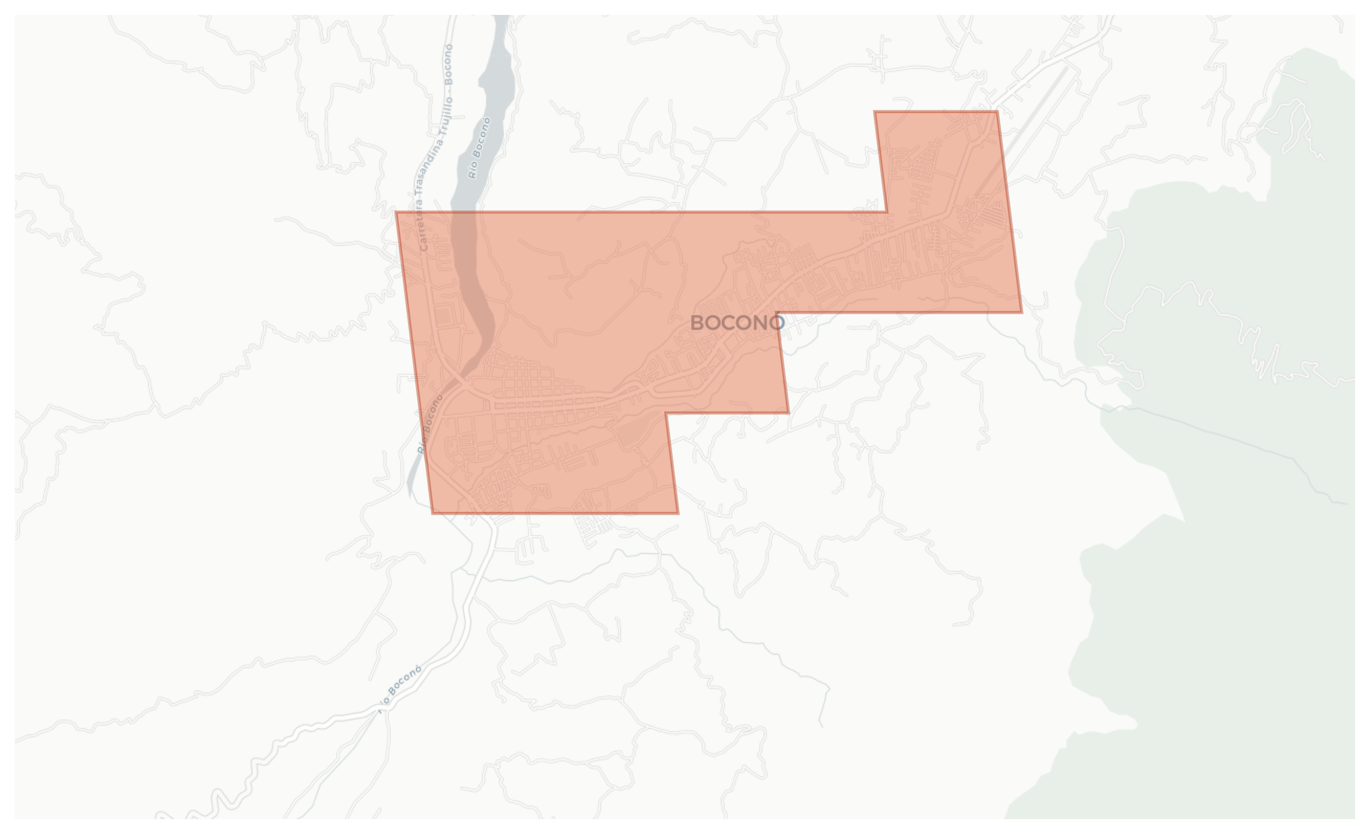 Boconó geographic map