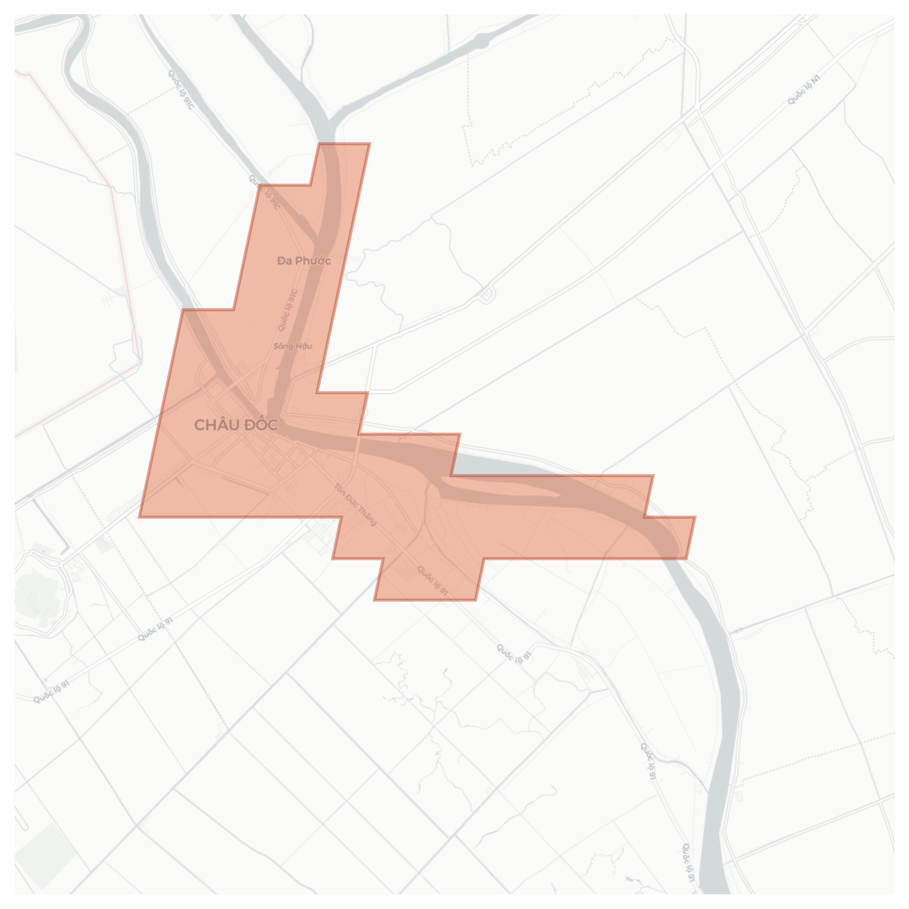 Châu Đốc geographic map