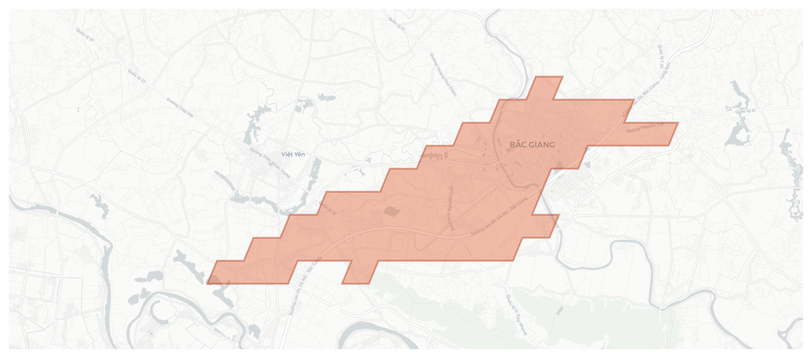 Bắc Giang geographic map